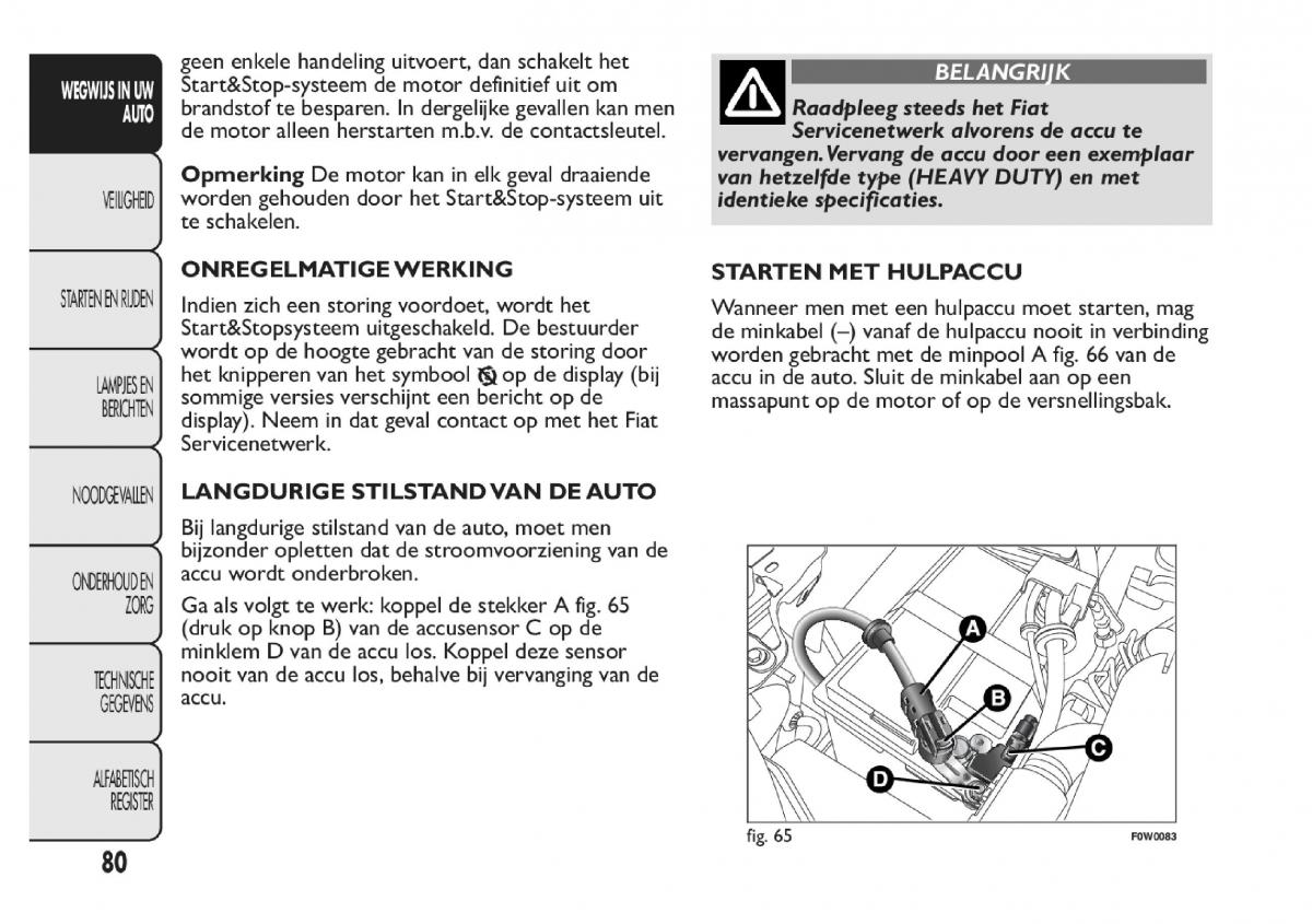 Fiat Panda III 3 handleiding / page 86