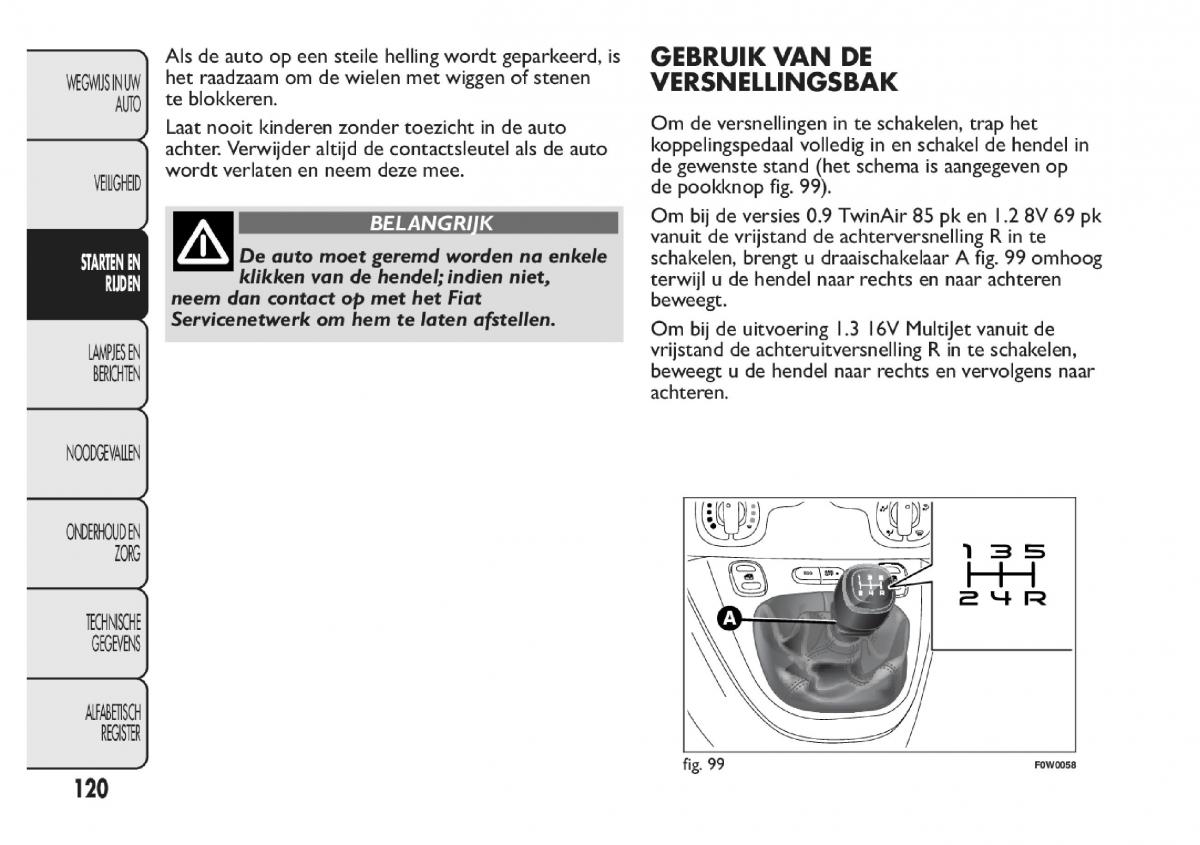 Fiat Panda III 3 handleiding / page 126