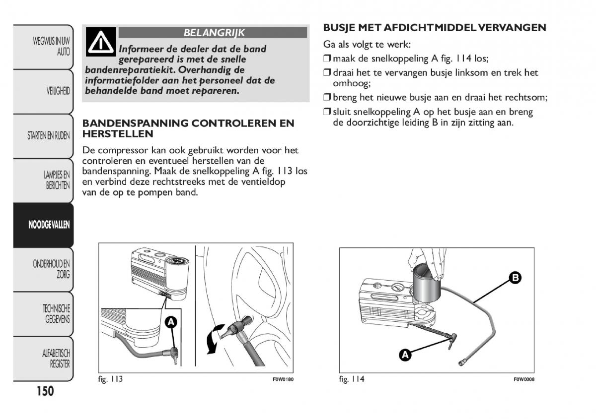 Fiat Panda III 3 handleiding / page 156