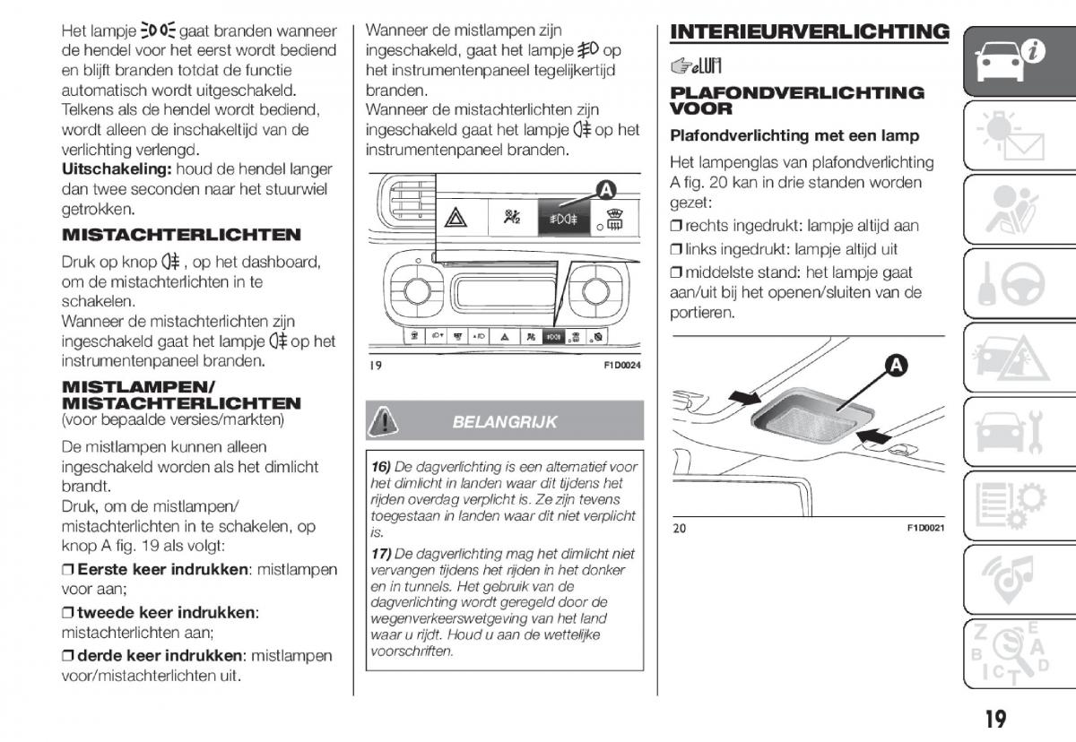 Fiat Panda III 3 handleiding / page 21