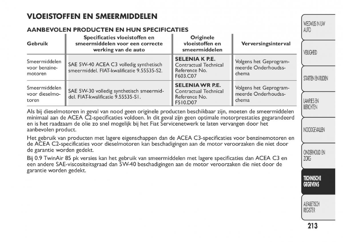 Fiat Panda III 3 handleiding / page 219