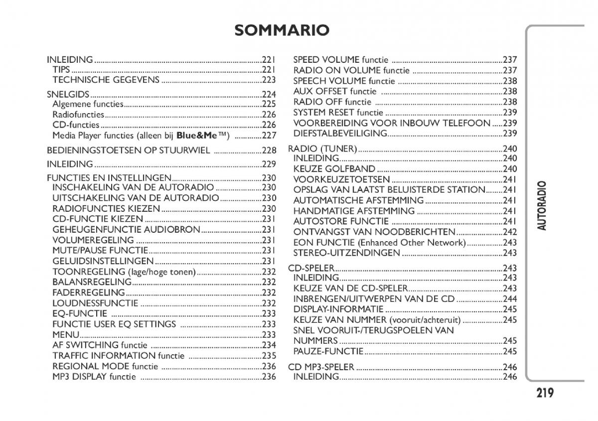 Fiat Panda III 3 handleiding / page 225