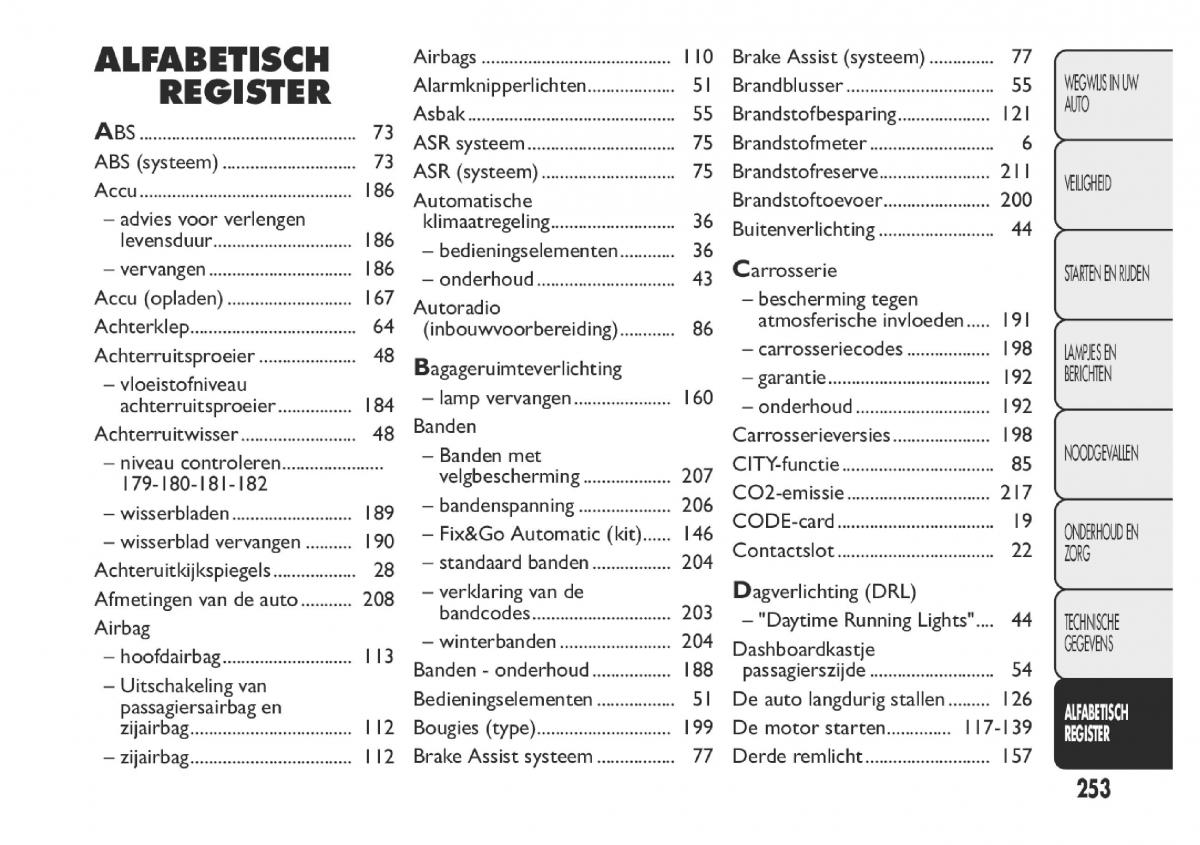 Fiat Panda III 3 handleiding / page 258