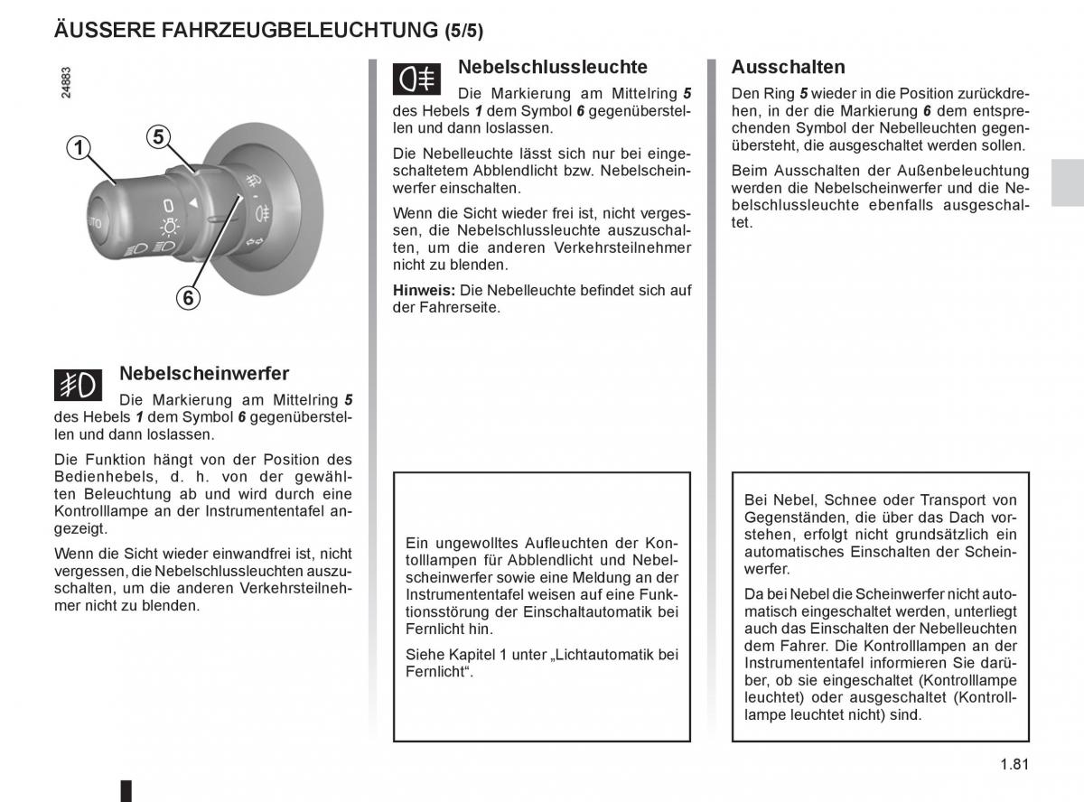 Renault Clio III 3 Handbuch / page 87