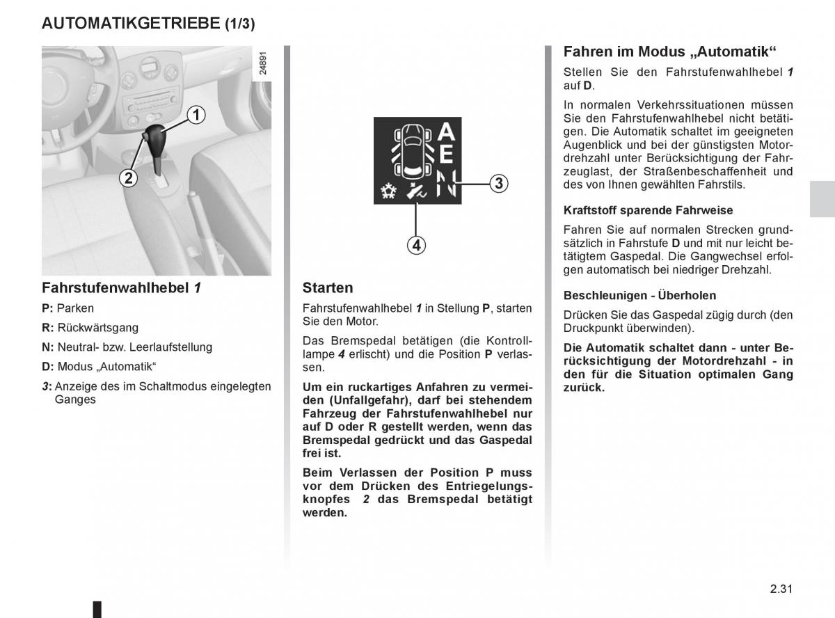 Renault Clio III 3 Handbuch / page 125