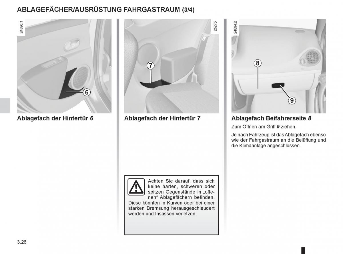 Renault Clio III 3 Handbuch / page 156