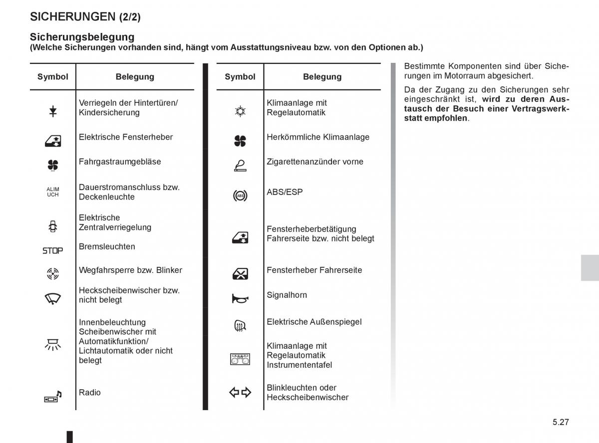 Renault Clio III 3 Handbuch / page 215