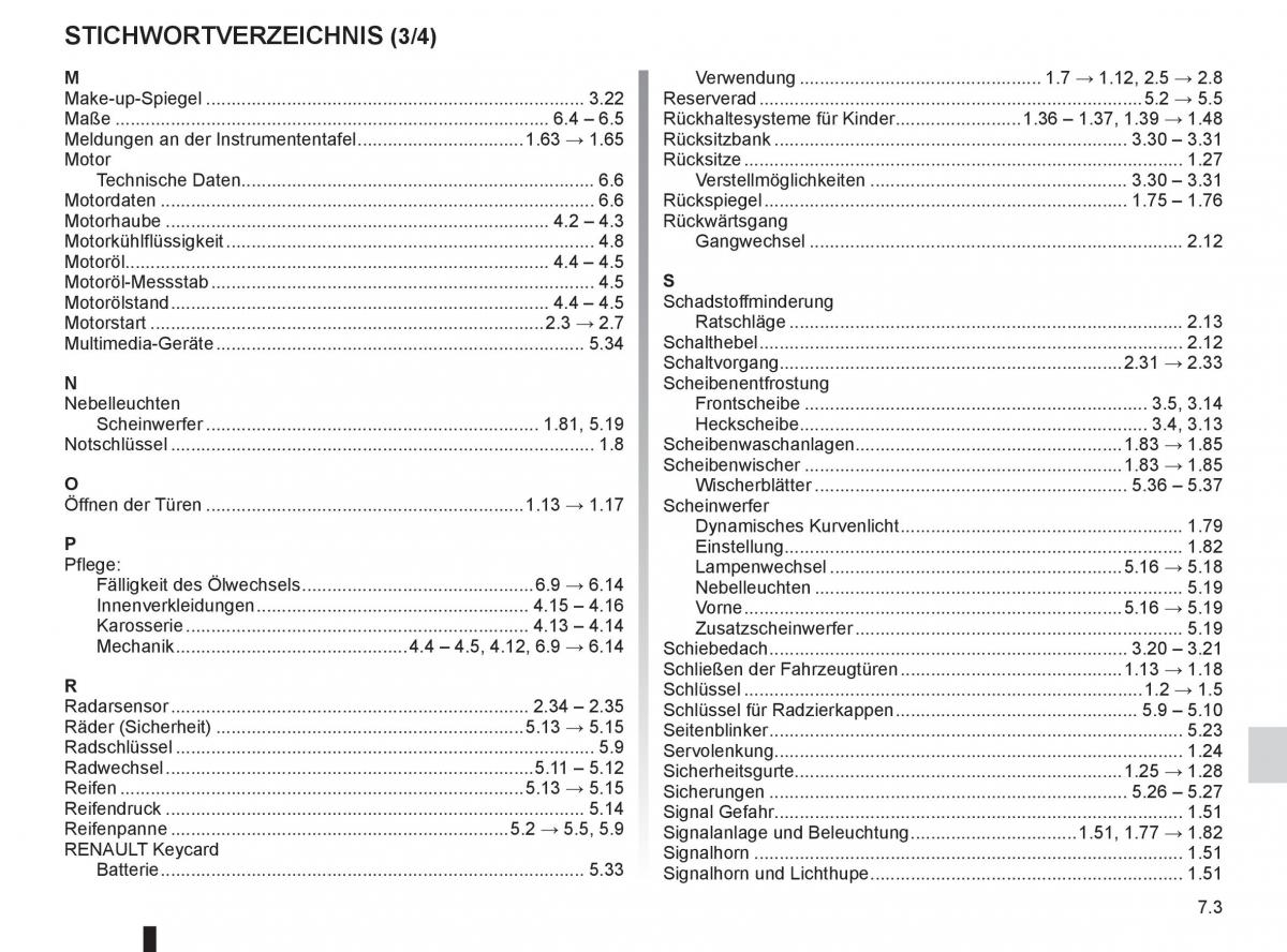 Renault Clio III 3 Handbuch / page 259