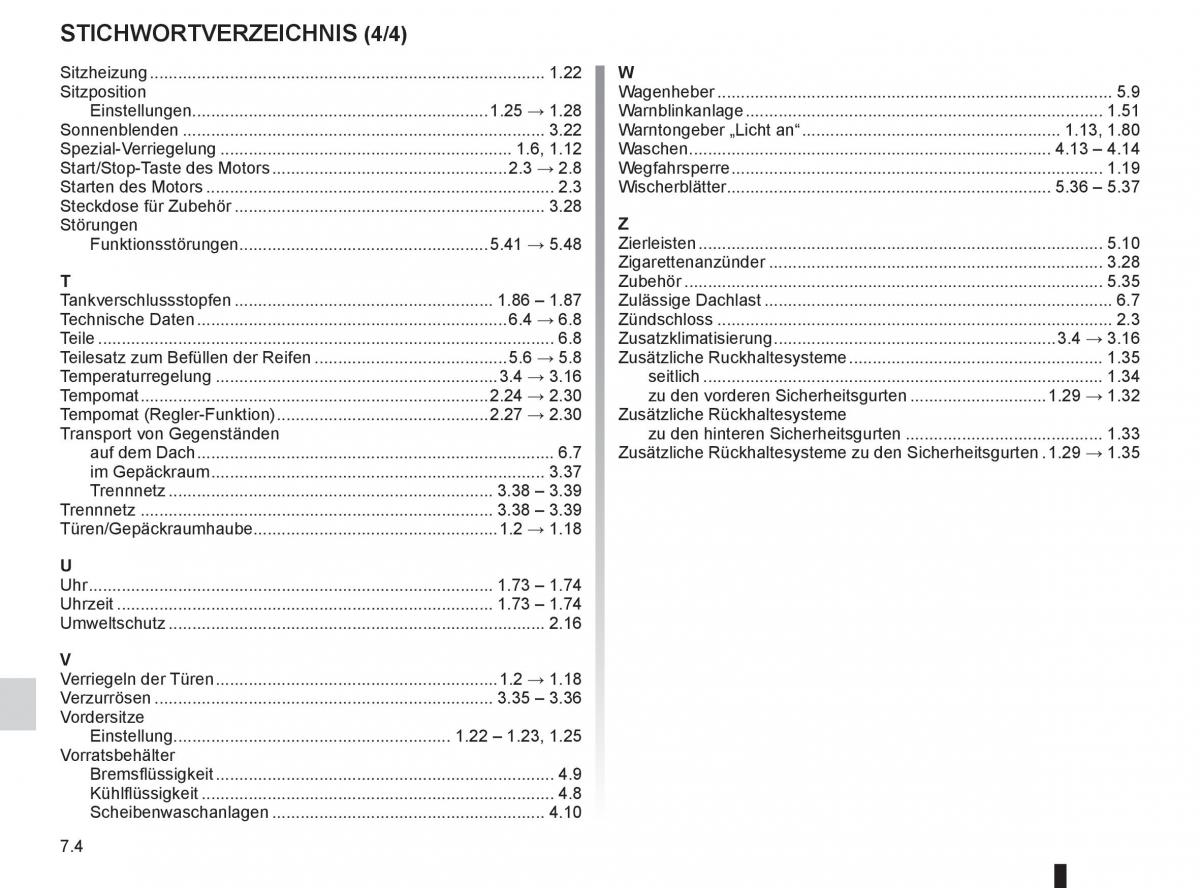 Renault Clio III 3 Handbuch / page 260