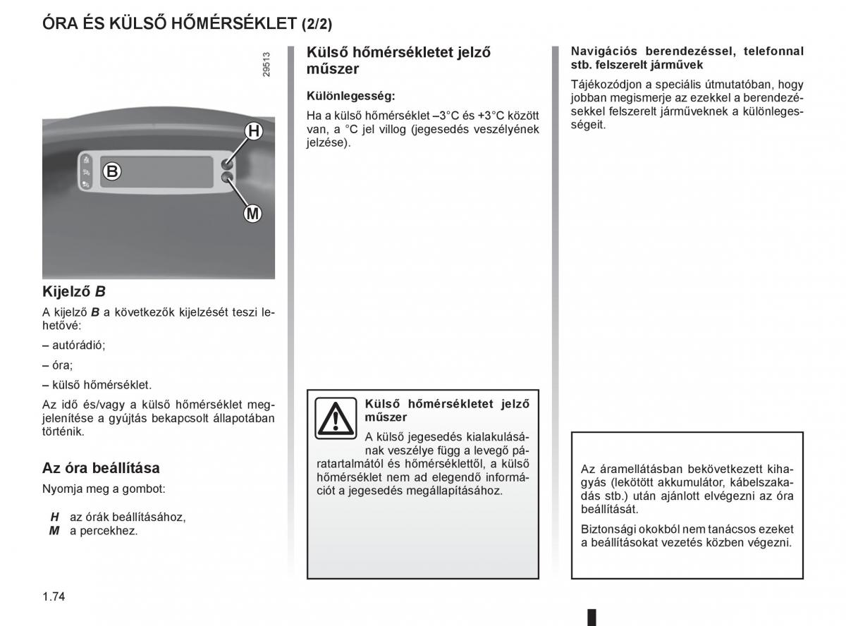 Renault Clio III 3 Kezelesi utmutato / page 80