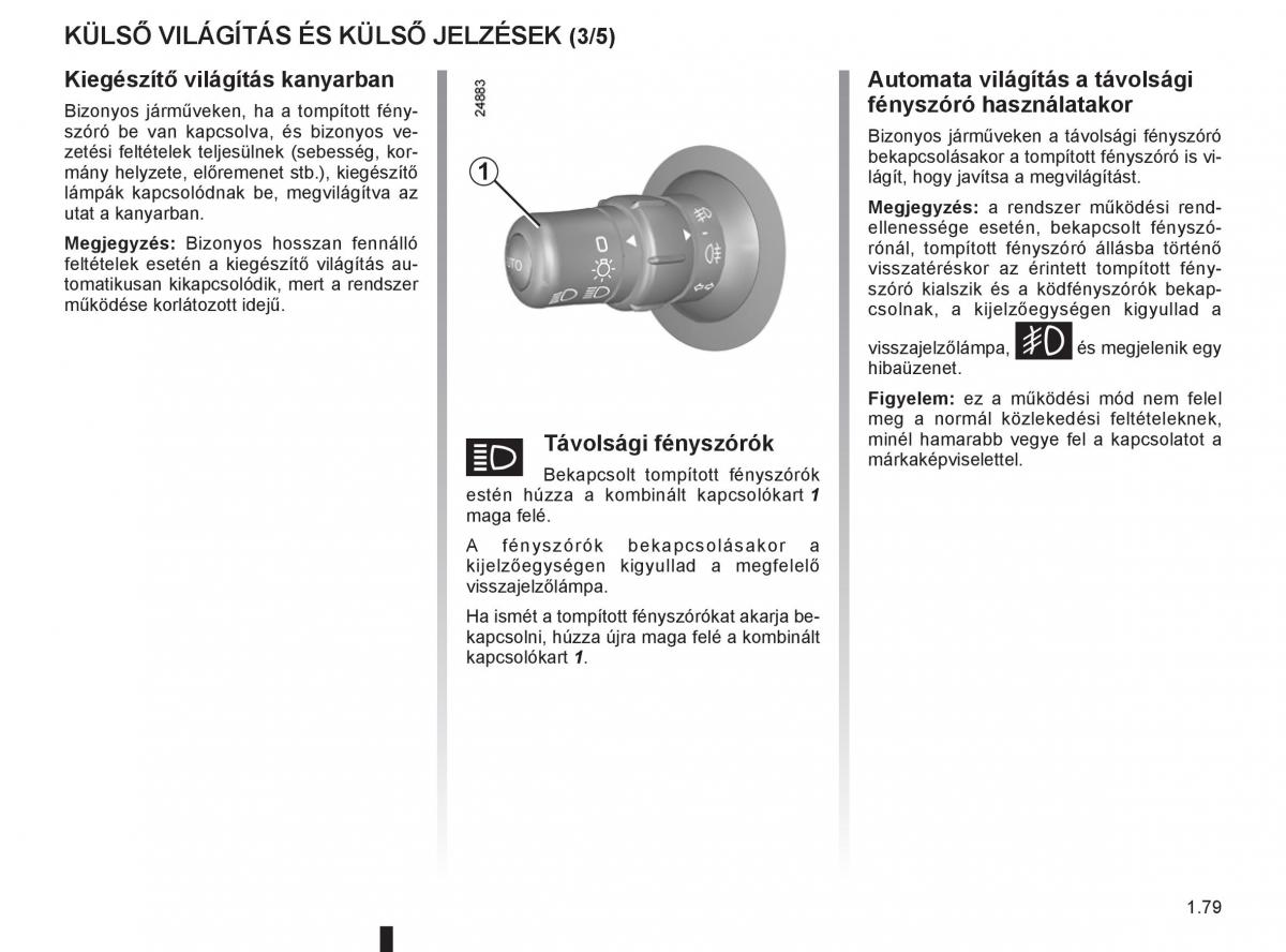 Renault Clio III 3 Kezelesi utmutato / page 85