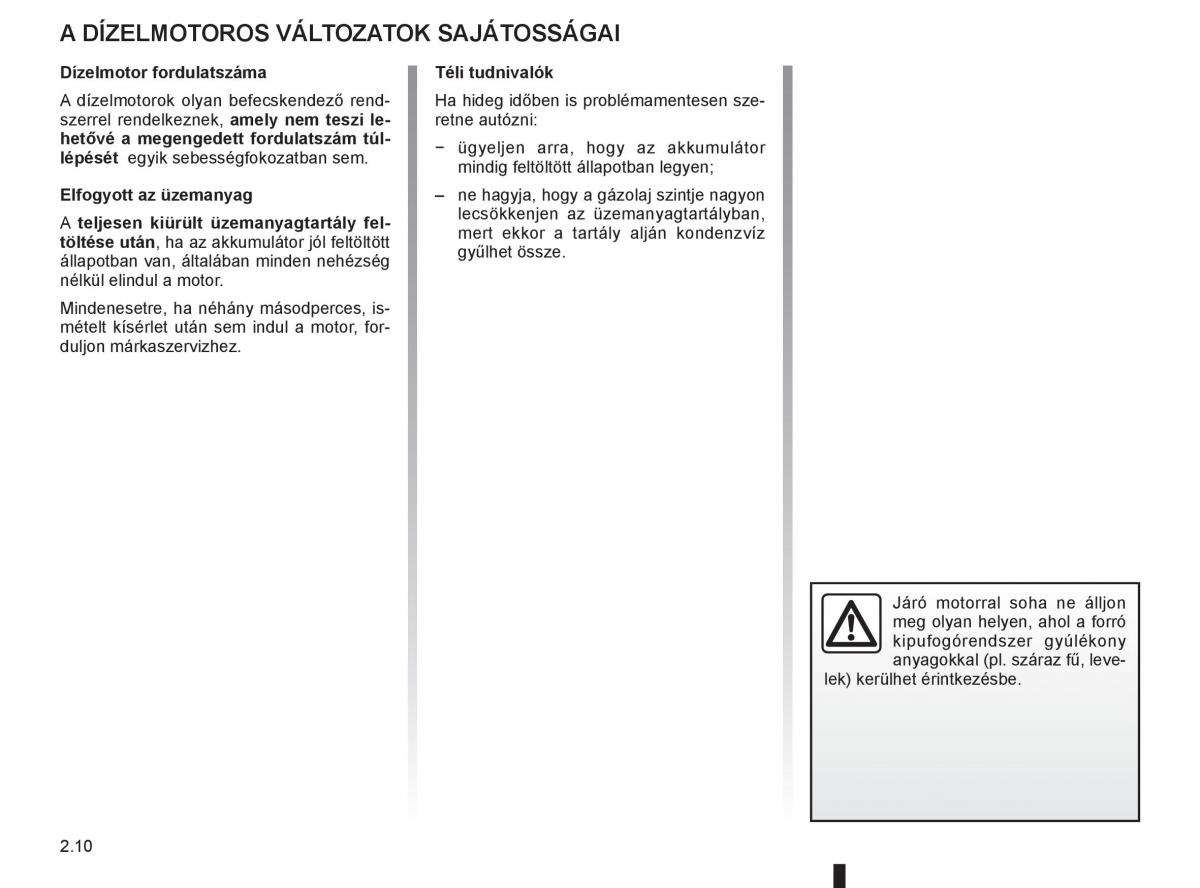 Renault Clio III 3 Kezelesi utmutato / page 104