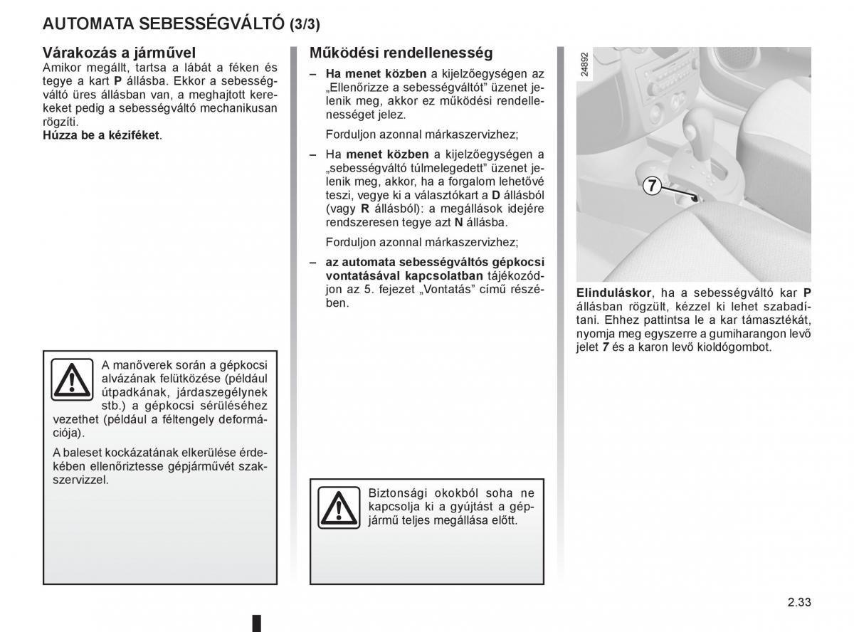 Renault Clio III 3 Kezelesi utmutato / page 127