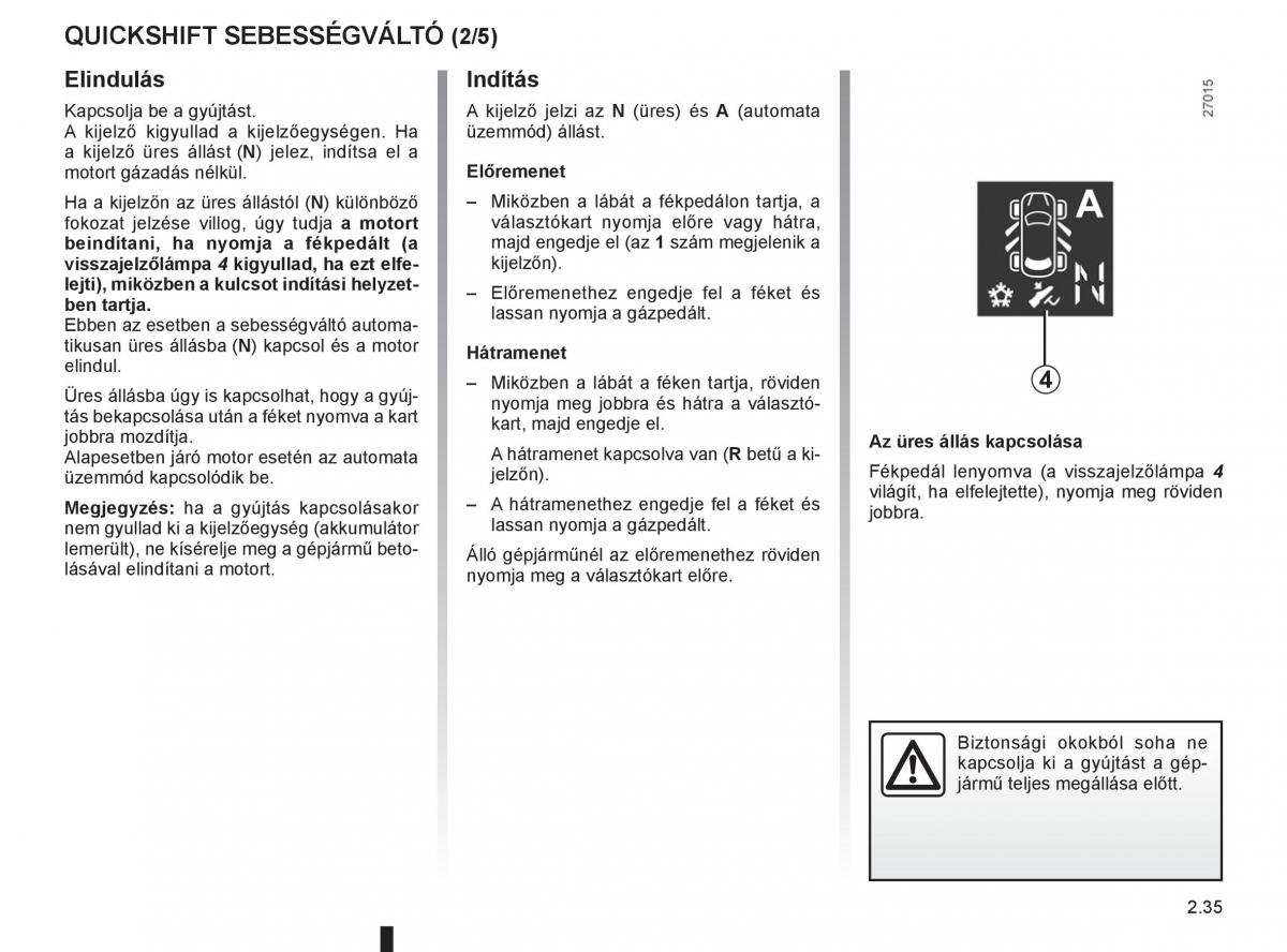 Renault Clio III 3 Kezelesi utmutato / page 129