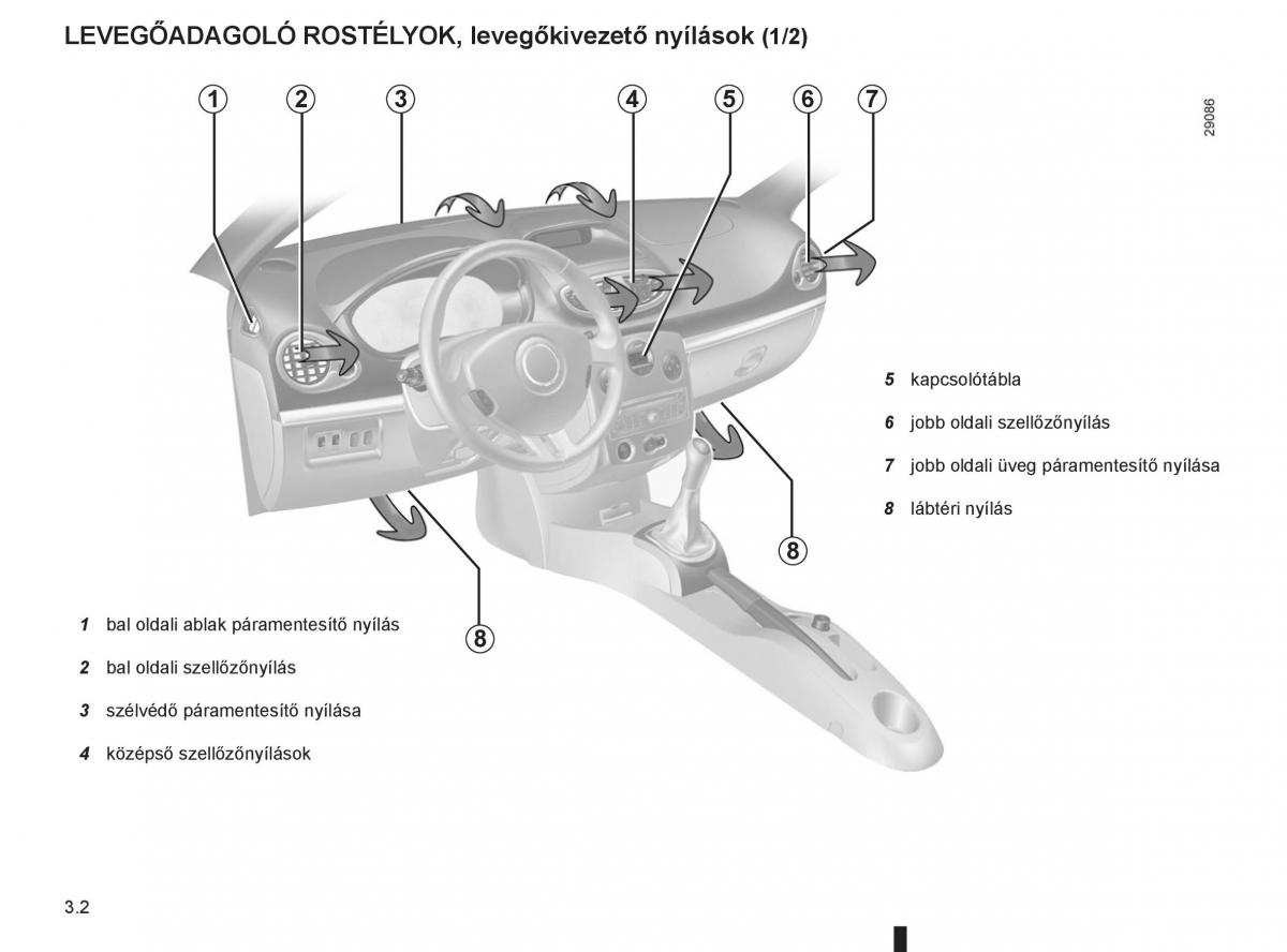 Renault Clio III 3 Kezelesi utmutato / page 136