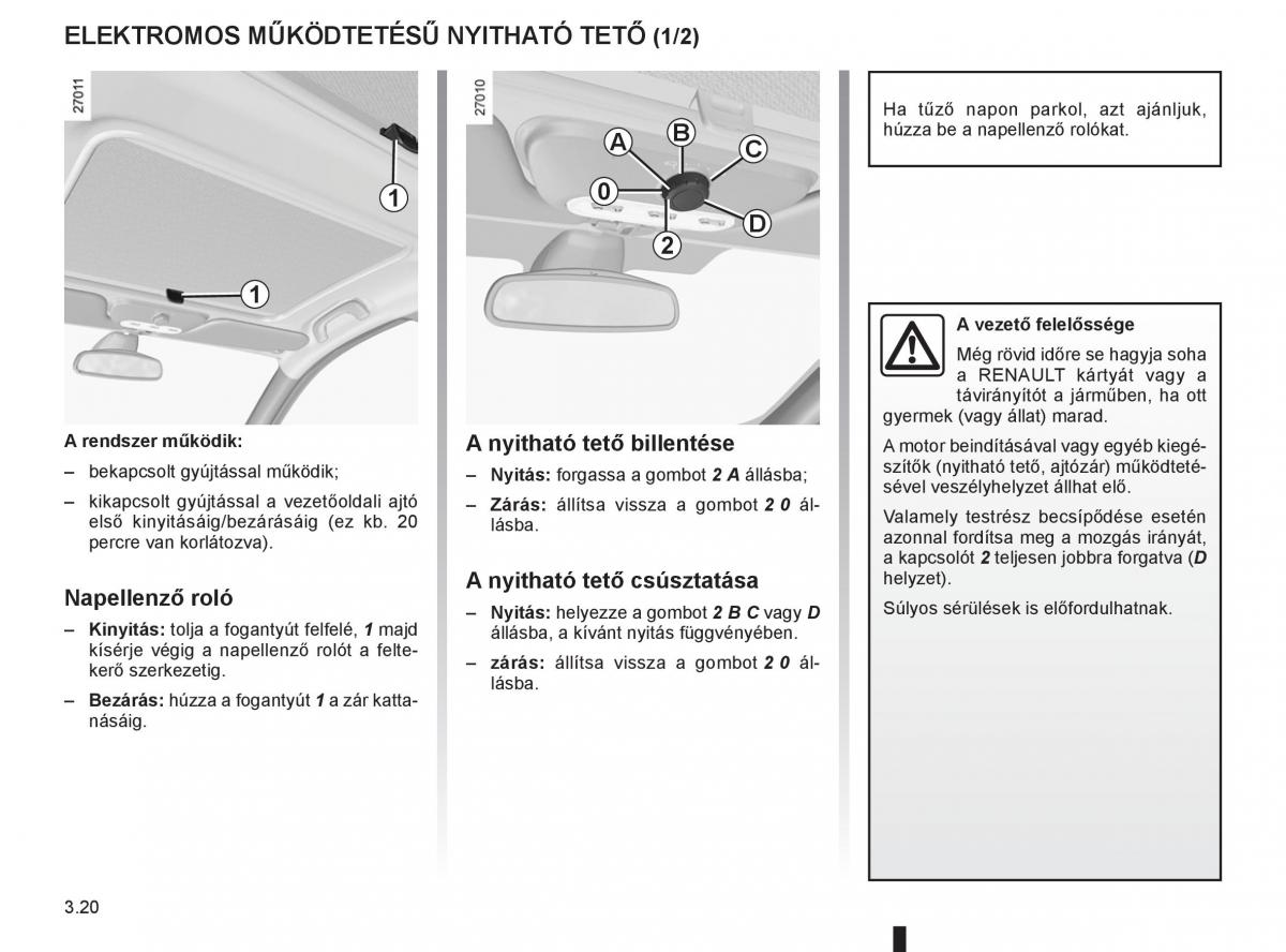 Renault Clio III 3 Kezelesi utmutato / page 154