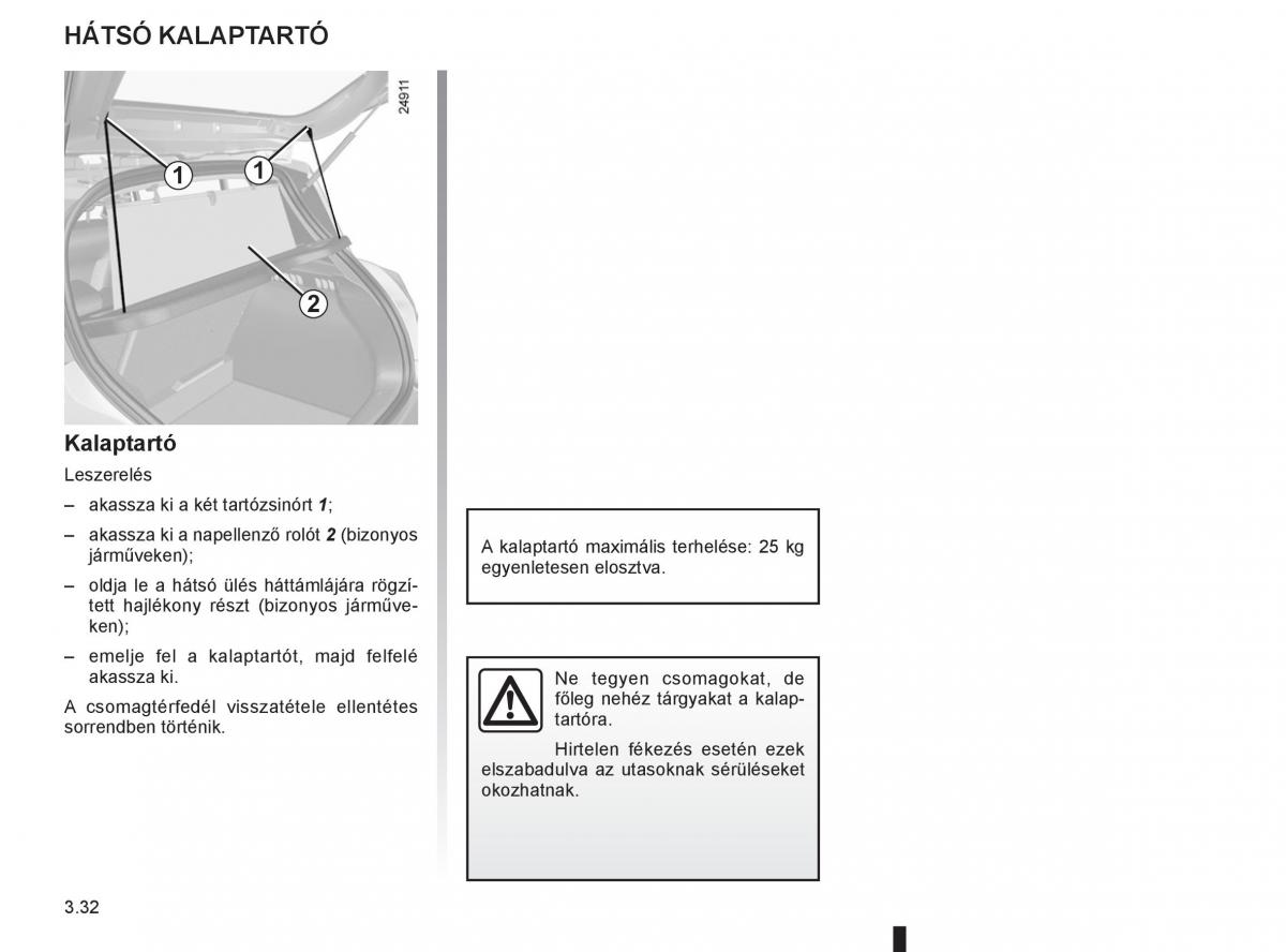 Renault Clio III 3 Kezelesi utmutato / page 166