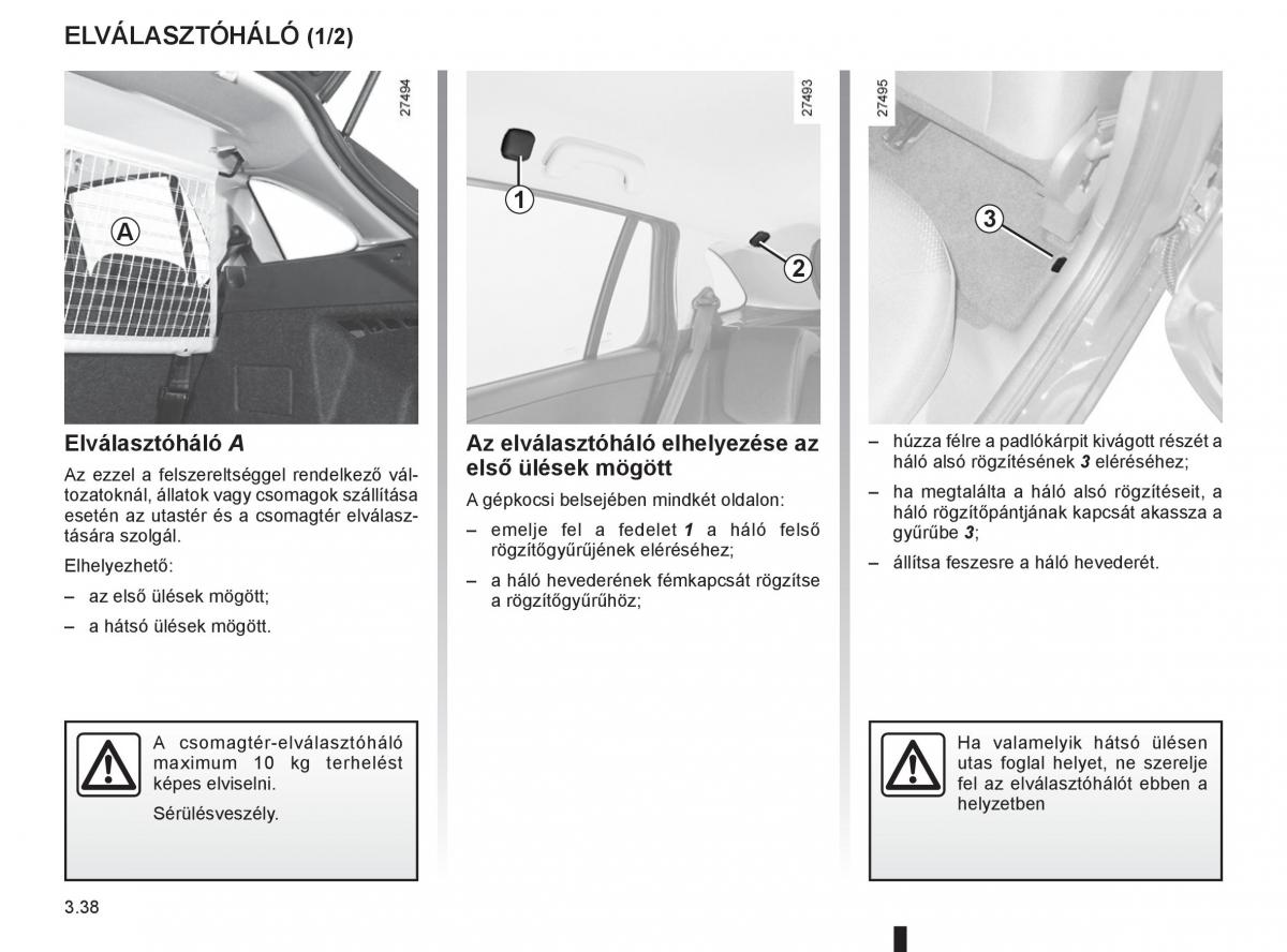 Renault Clio III 3 Kezelesi utmutato / page 172