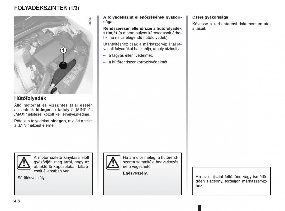 Renault Clio III 3 Kezelesi utmutato / page 184