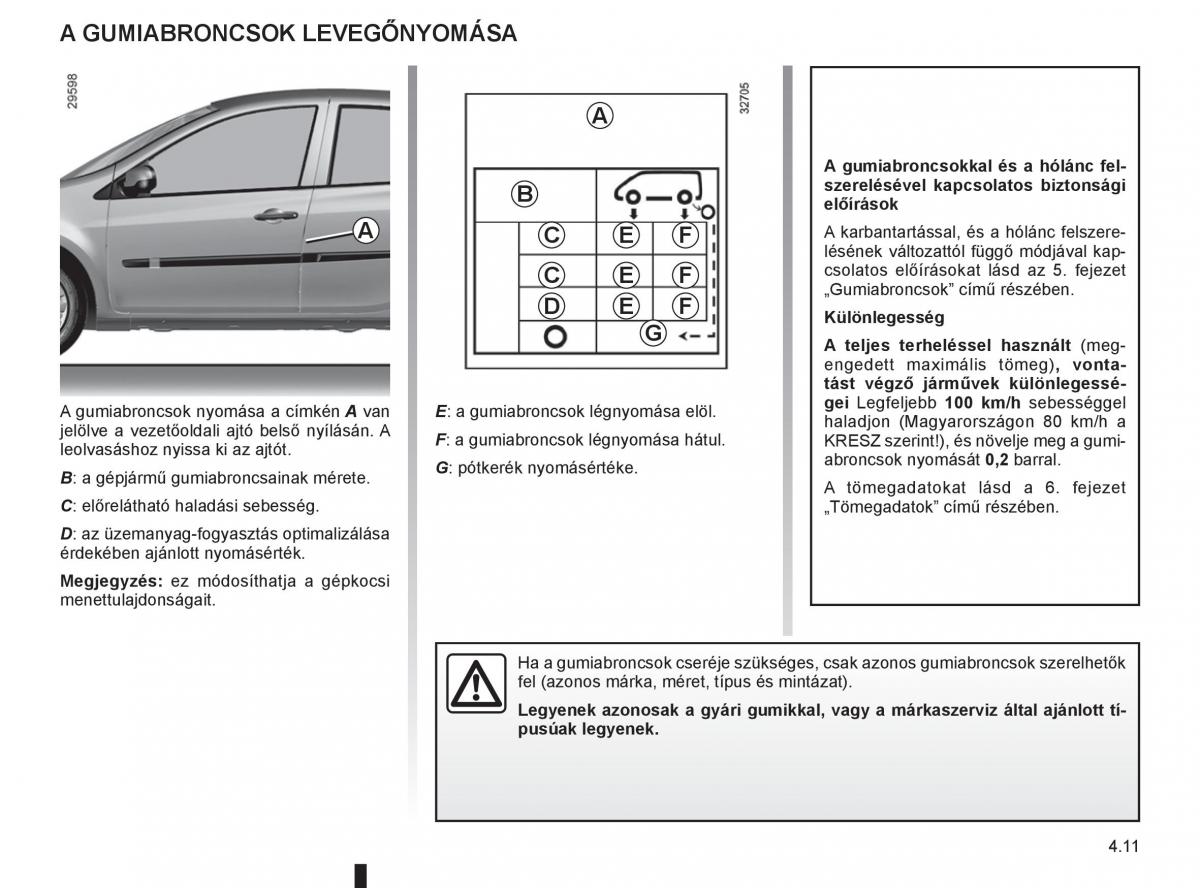 Renault Clio III 3 Kezelesi utmutato / page 187