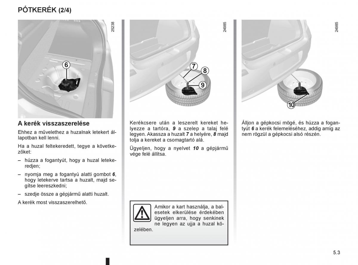 Renault Clio III 3 Kezelesi utmutato / page 195