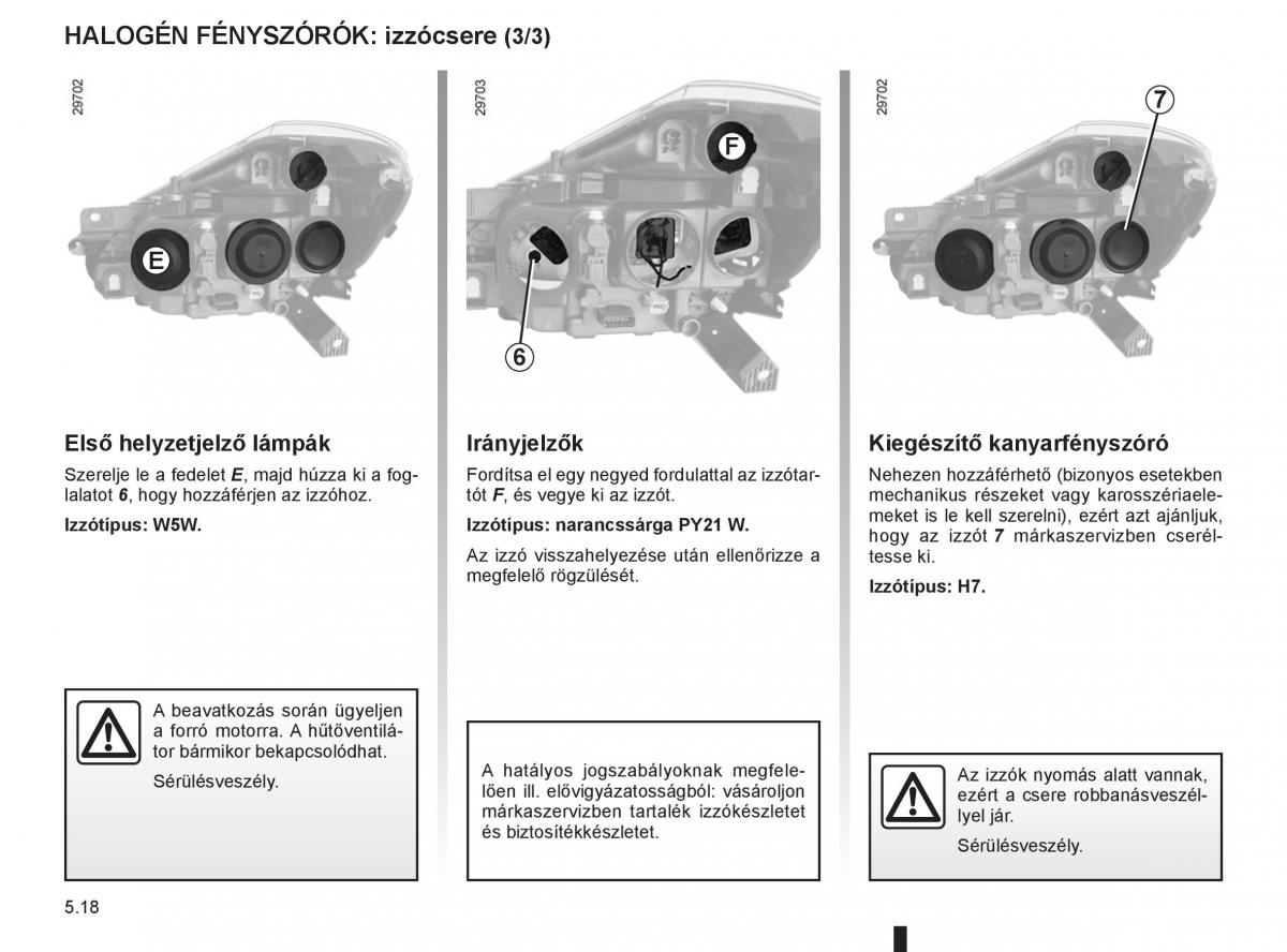 Renault Clio III 3 Kezelesi utmutato / page 210