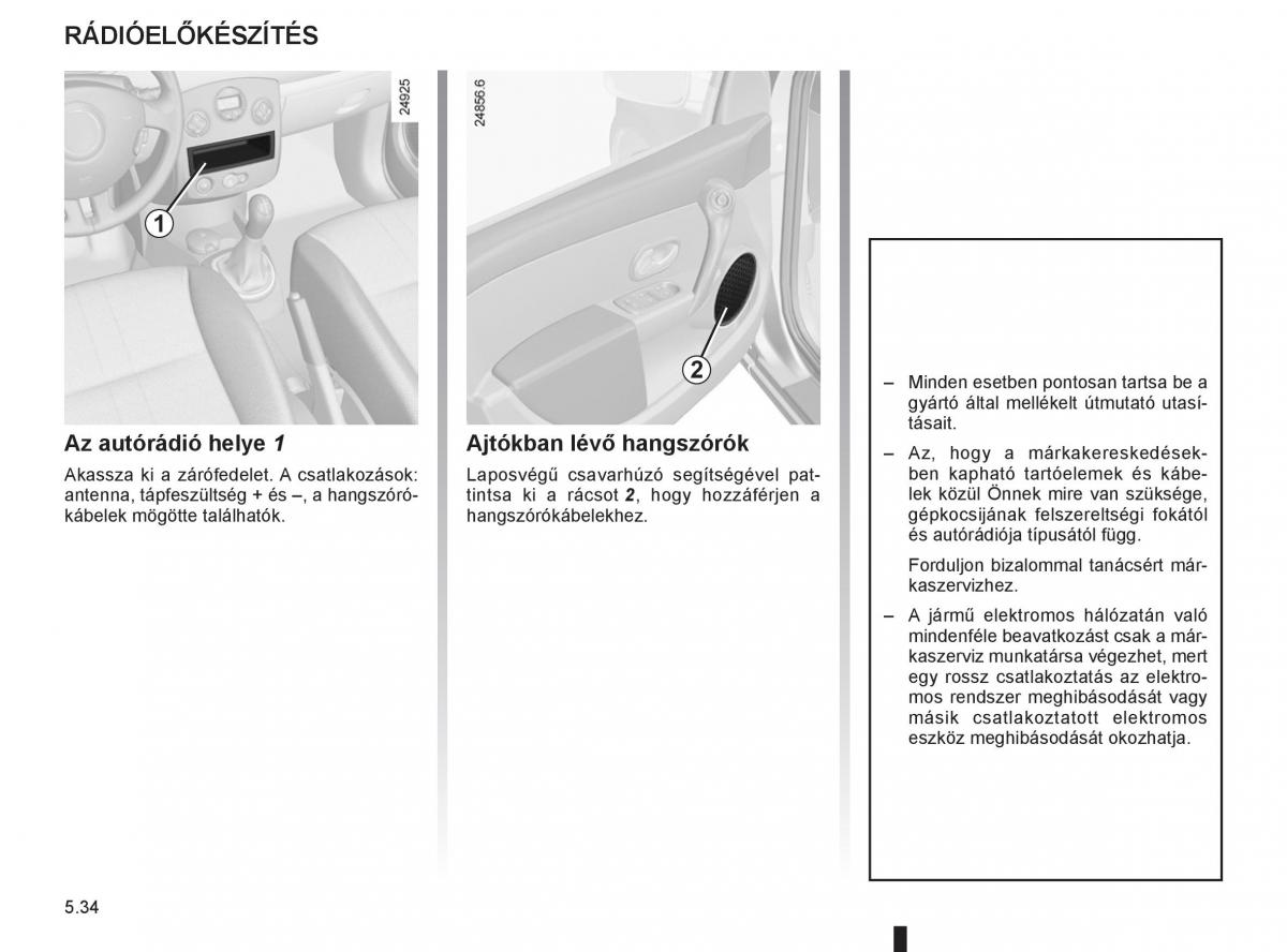 Renault Clio III 3 Kezelesi utmutato / page 226