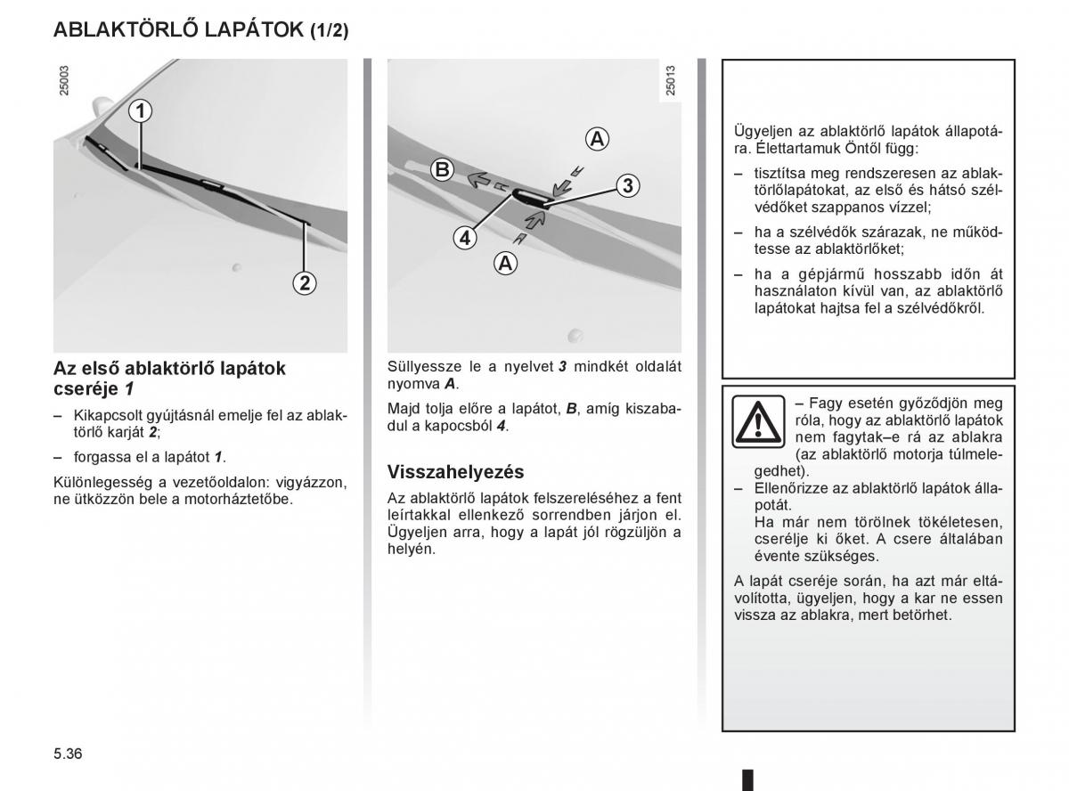 Renault Clio III 3 Kezelesi utmutato / page 228