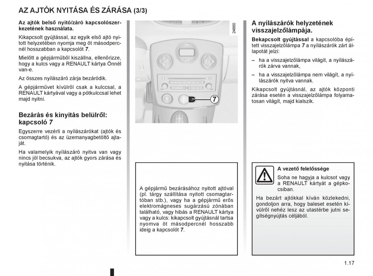 Renault Clio III 3 Kezelesi utmutato / page 23