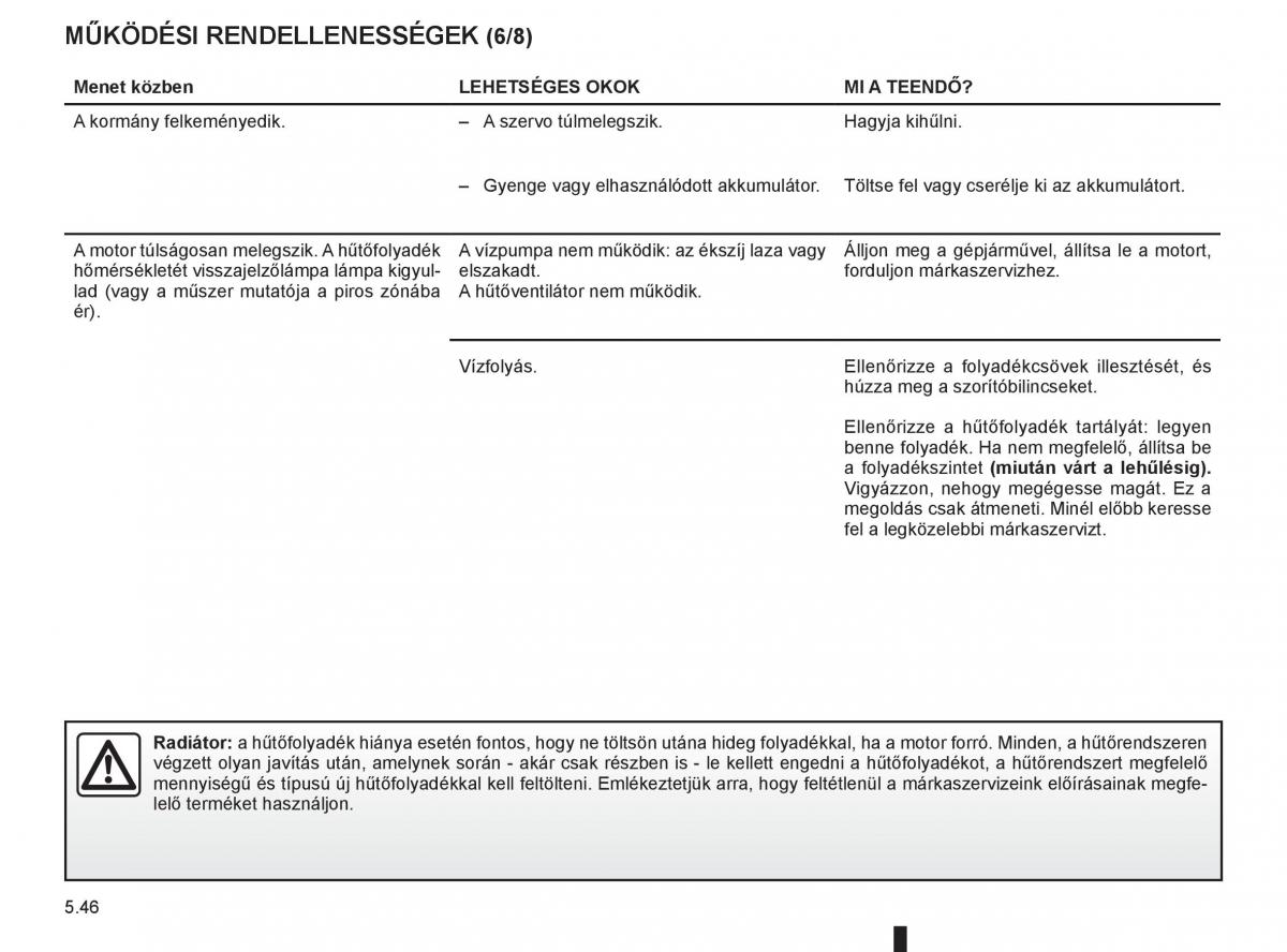 Renault Clio III 3 Kezelesi utmutato / page 238