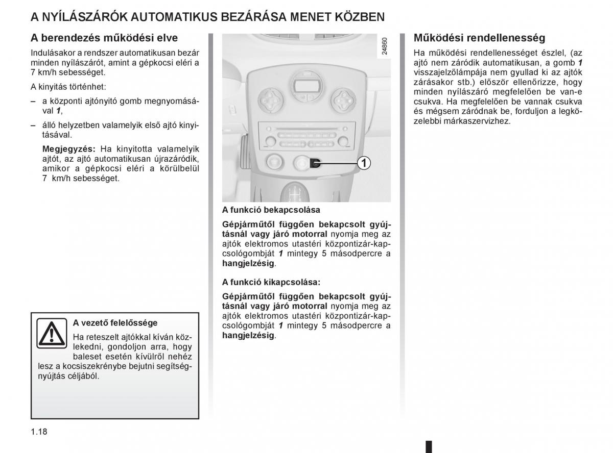 Renault Clio III 3 Kezelesi utmutato / page 24