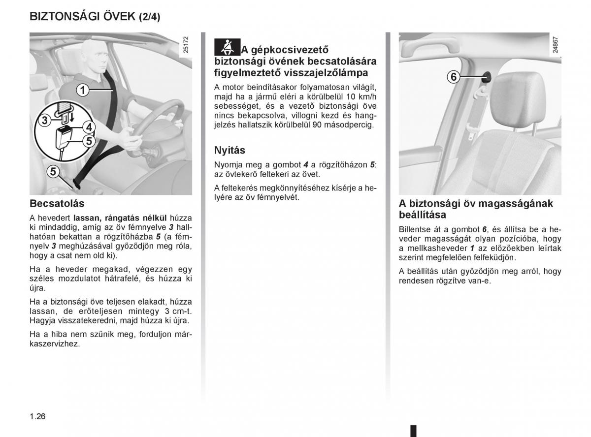 Renault Clio III 3 Kezelesi utmutato / page 32