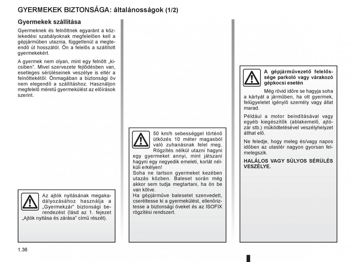 Renault Clio III 3 Kezelesi utmutato / page 42