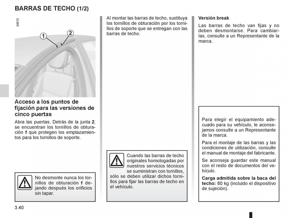 Renault Clio III 3 manual del propietario / page 170