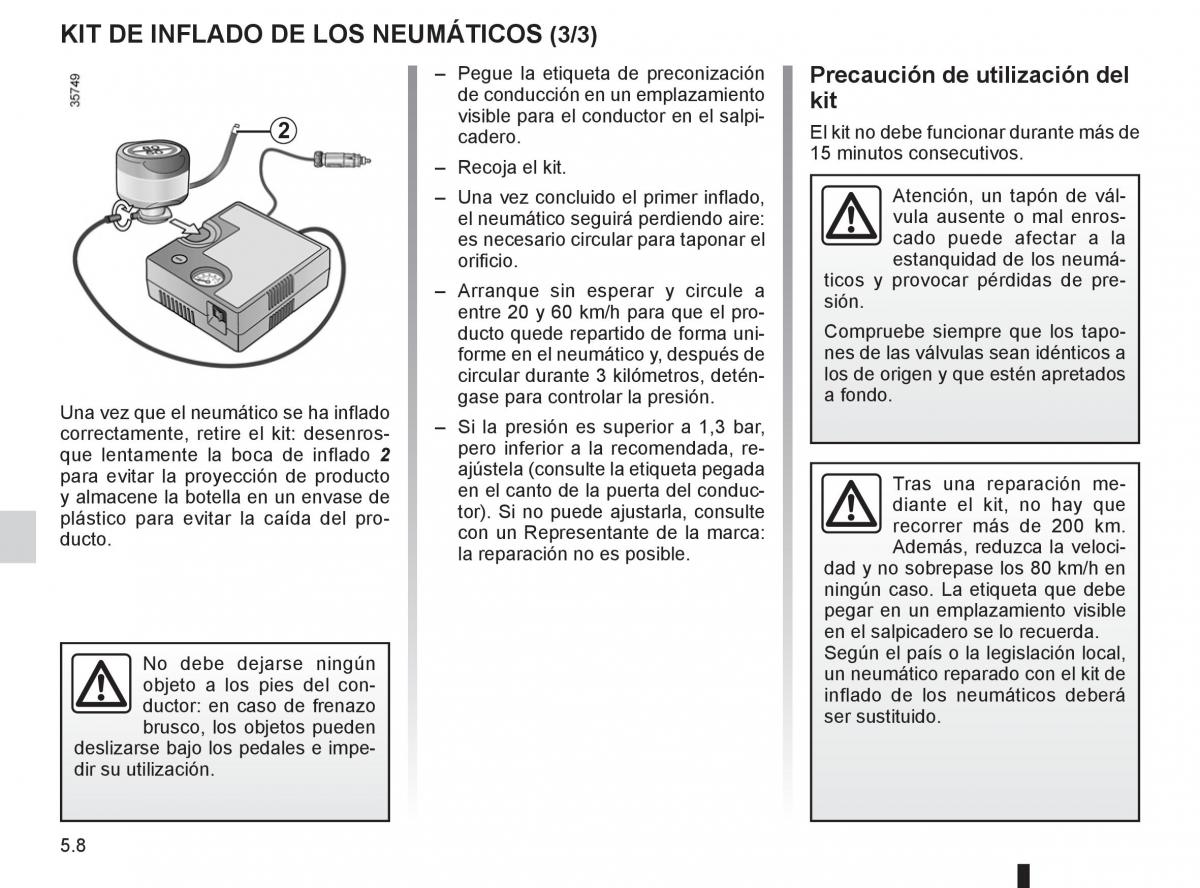 Renault Clio III 3 manual del propietario / page 196