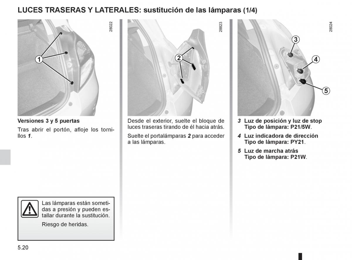 Renault Clio III 3 manual del propietario / page 208