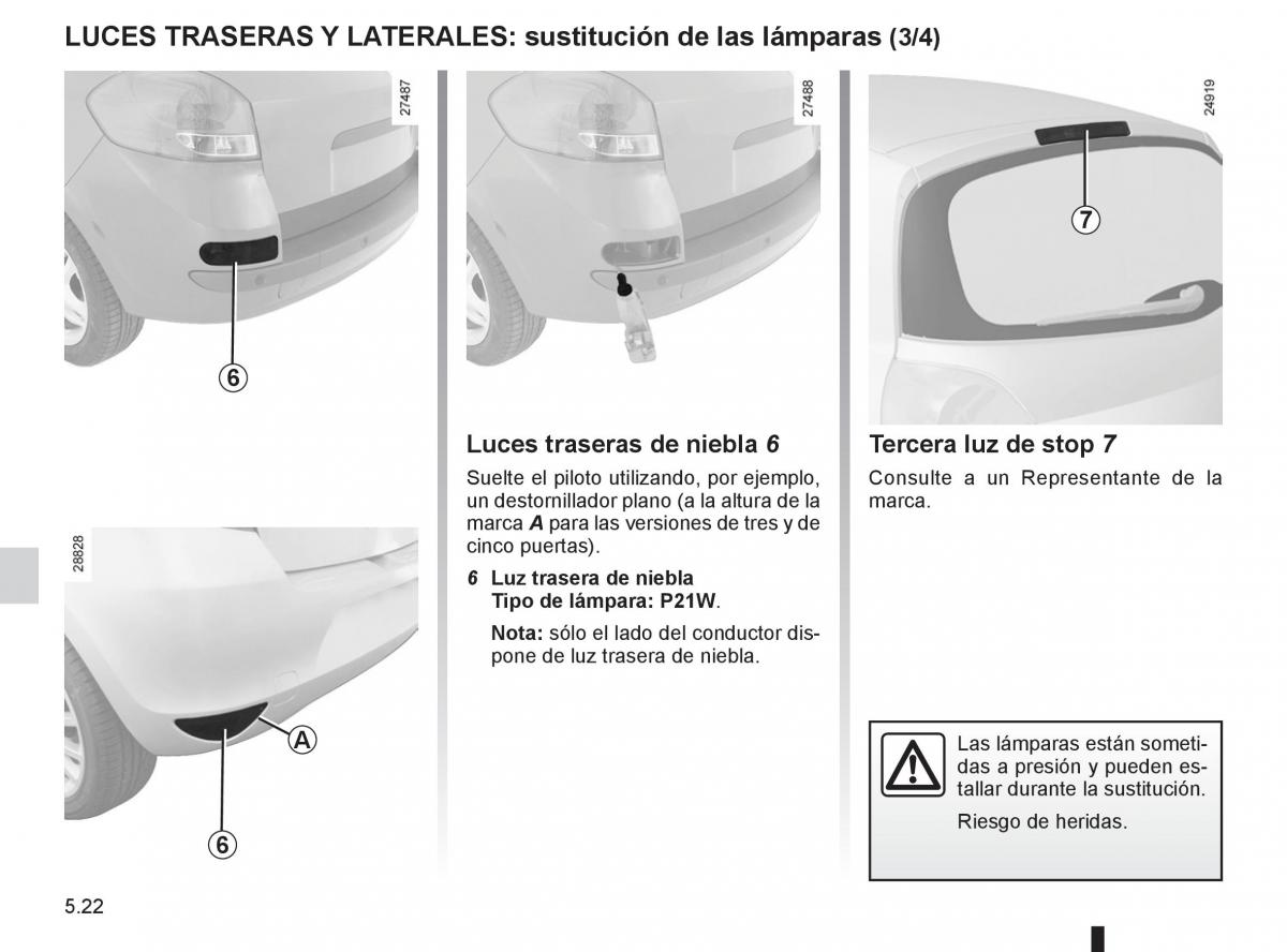 Renault Clio III 3 manual del propietario / page 210