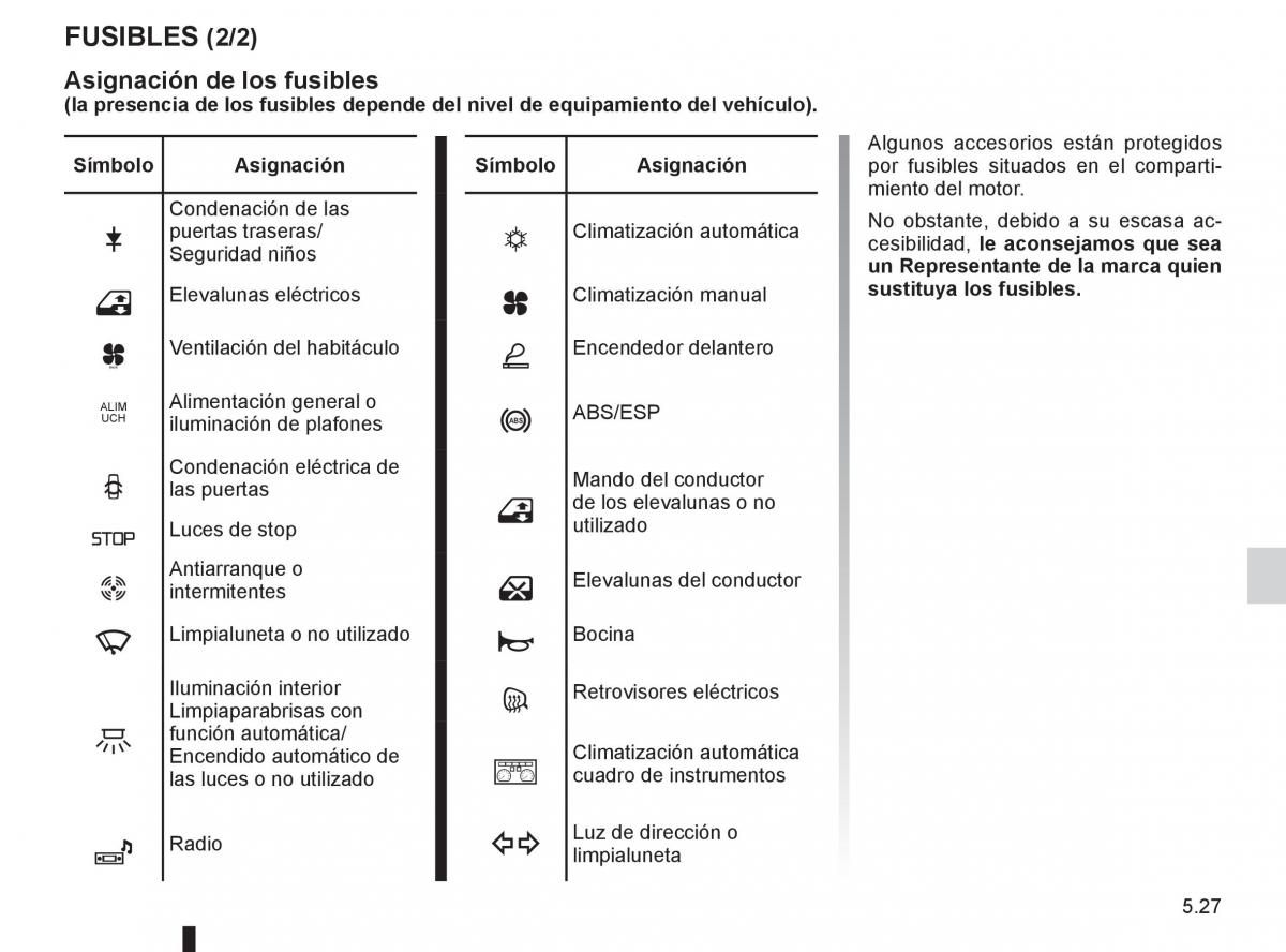 Renault Clio III 3 manual del propietario / page 215