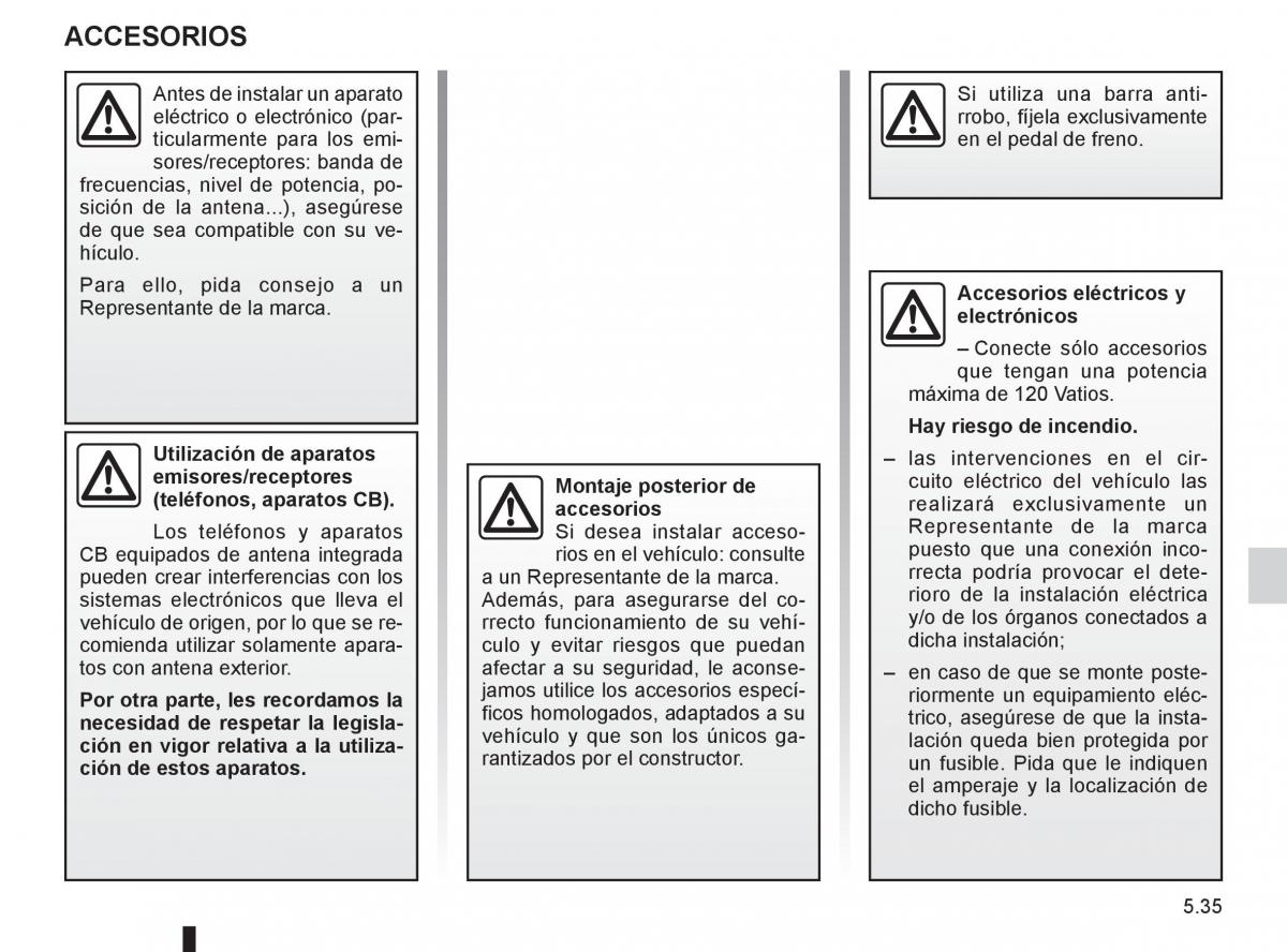 Renault Clio III 3 manual del propietario / page 223