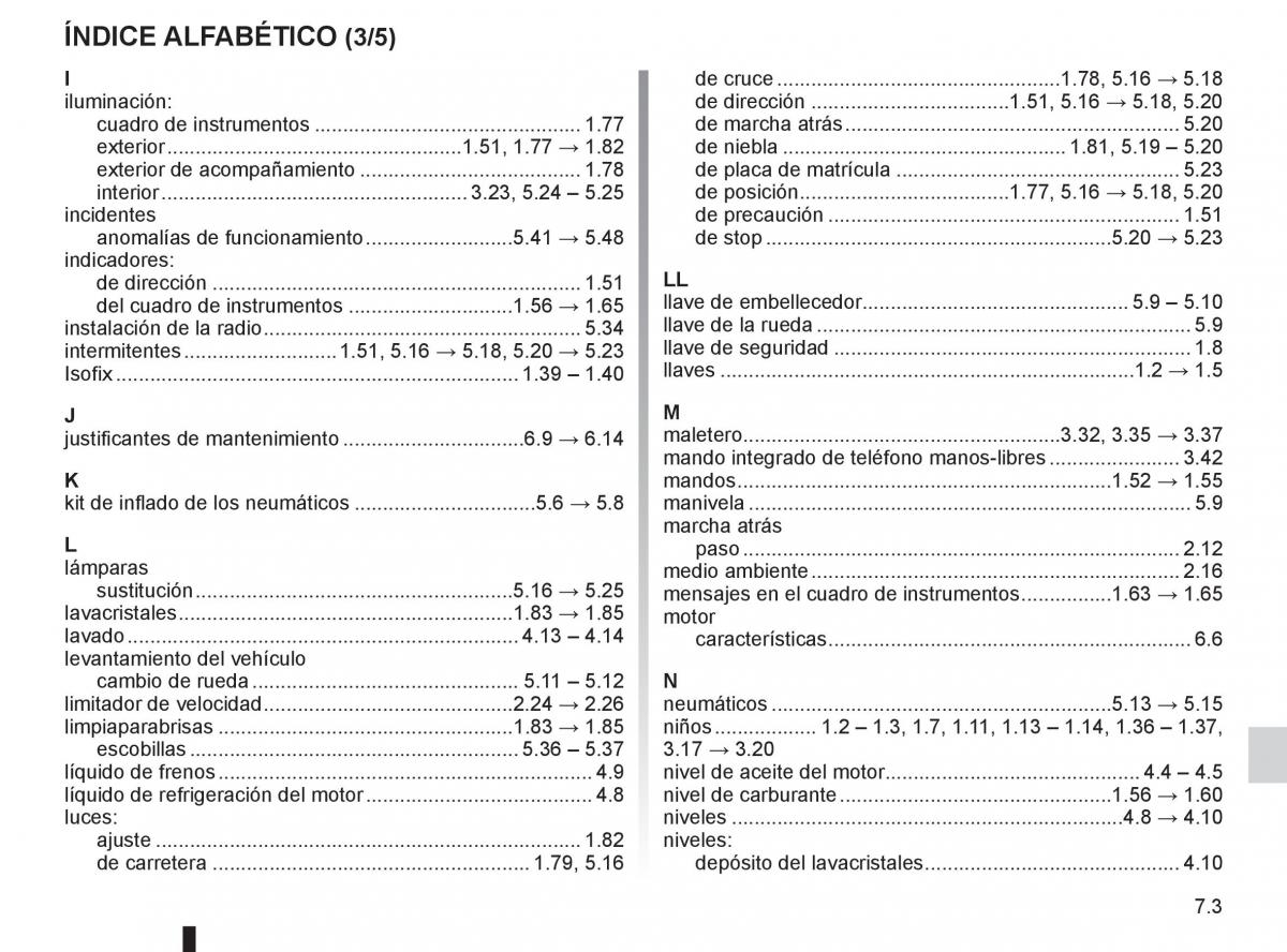 Renault Clio III 3 manual del propietario / page 259