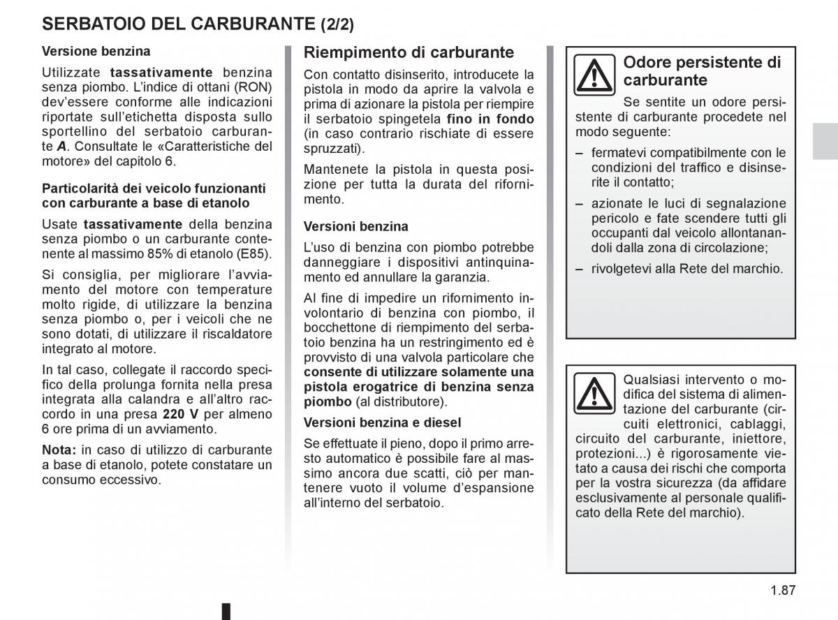 Renault Clio III 3 manuale del proprietario / page 93