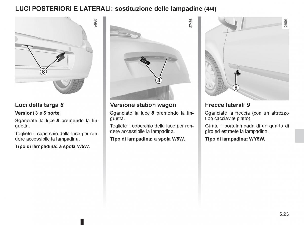 Renault Clio III 3 manuale del proprietario / page 211