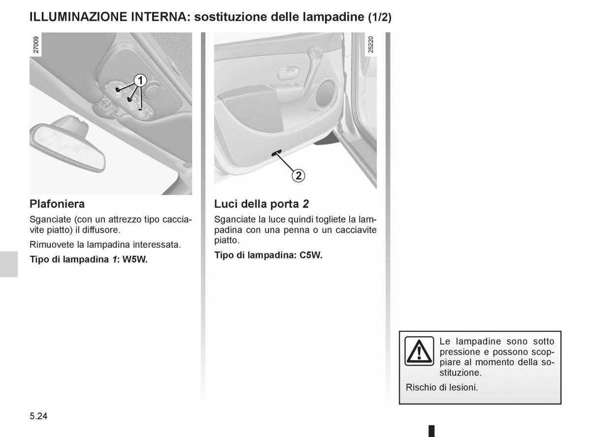 Renault Clio III 3 manuale del proprietario / page 212