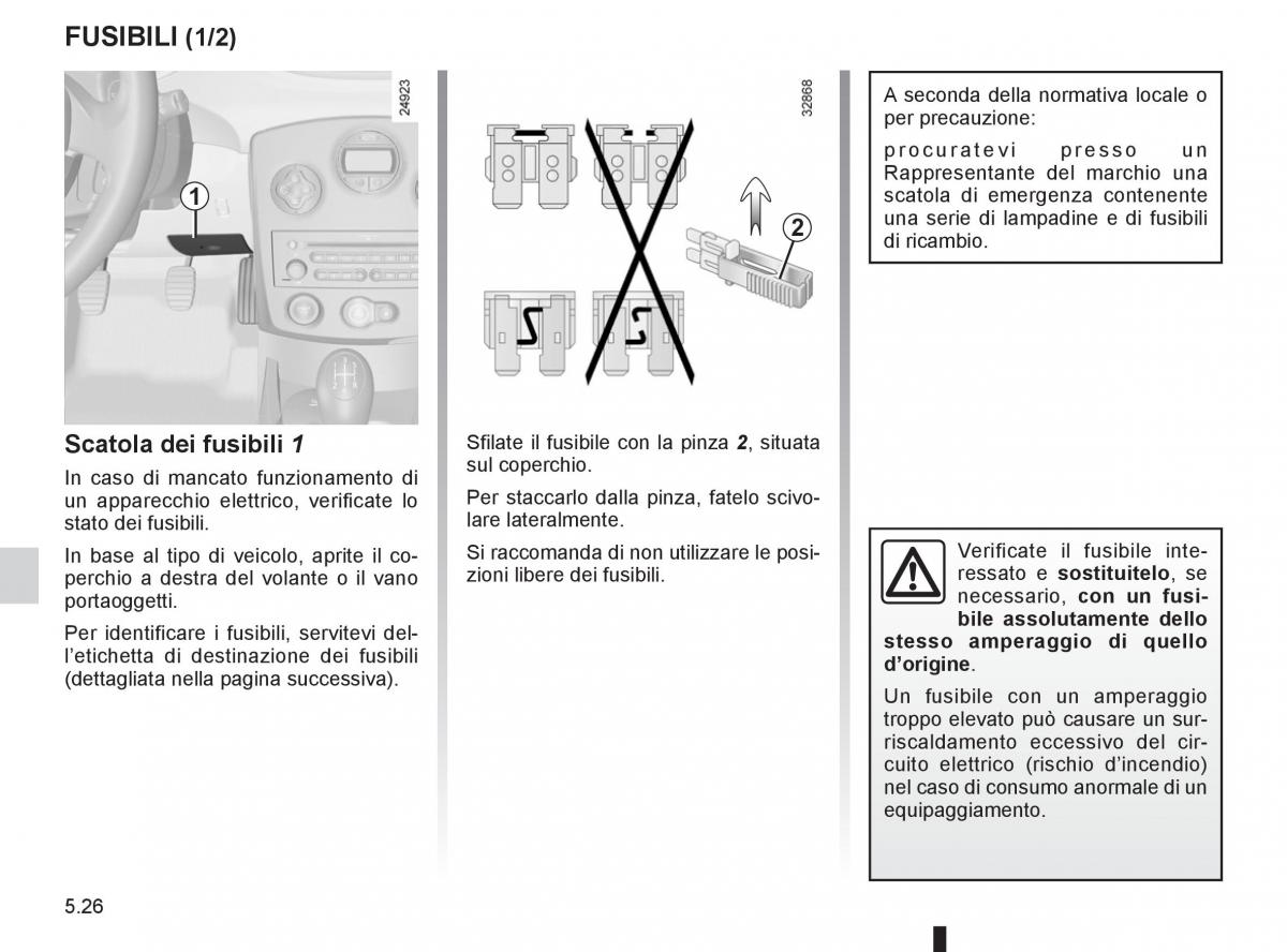 Renault Clio III 3 manuale del proprietario / page 214