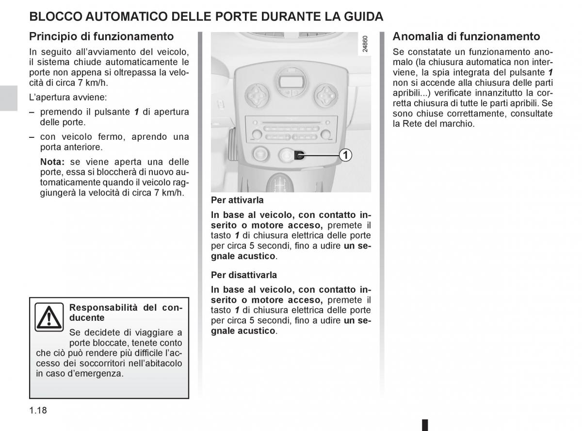 Renault Clio III 3 manuale del proprietario / page 24