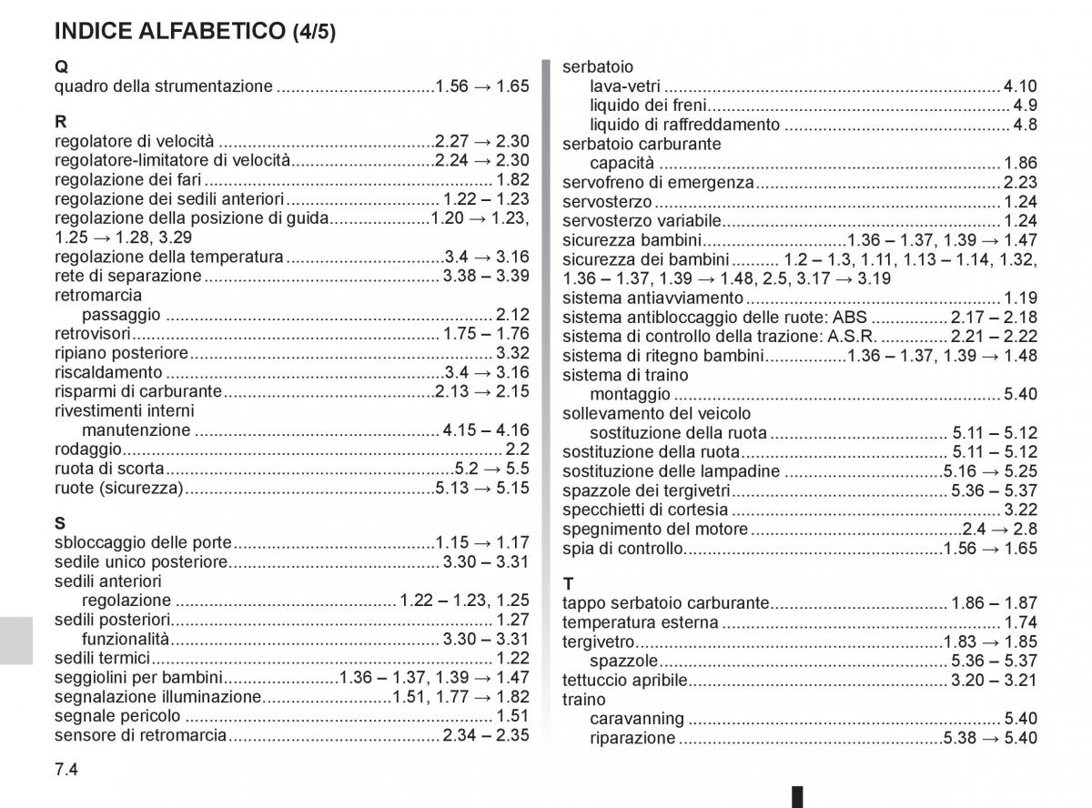 Renault Clio III 3 manuale del proprietario / page 260