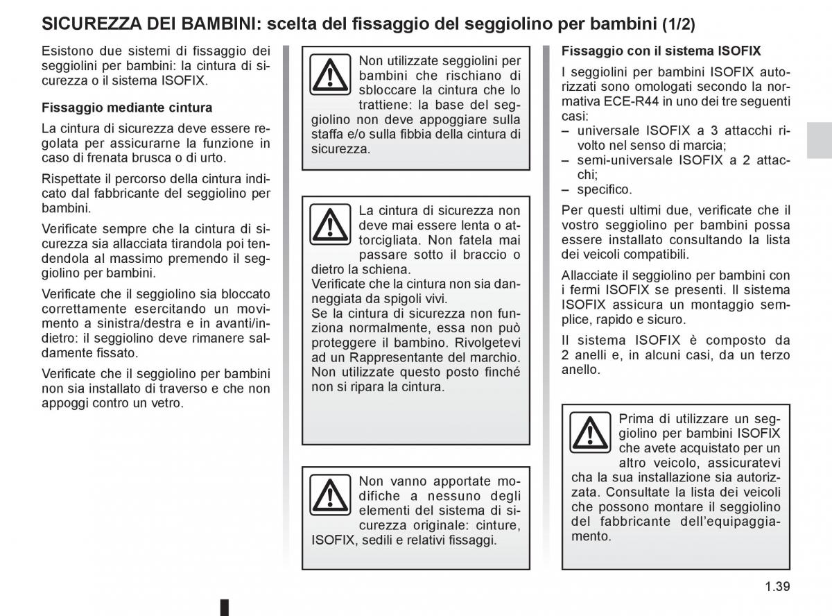 Renault Clio III 3 manuale del proprietario / page 45