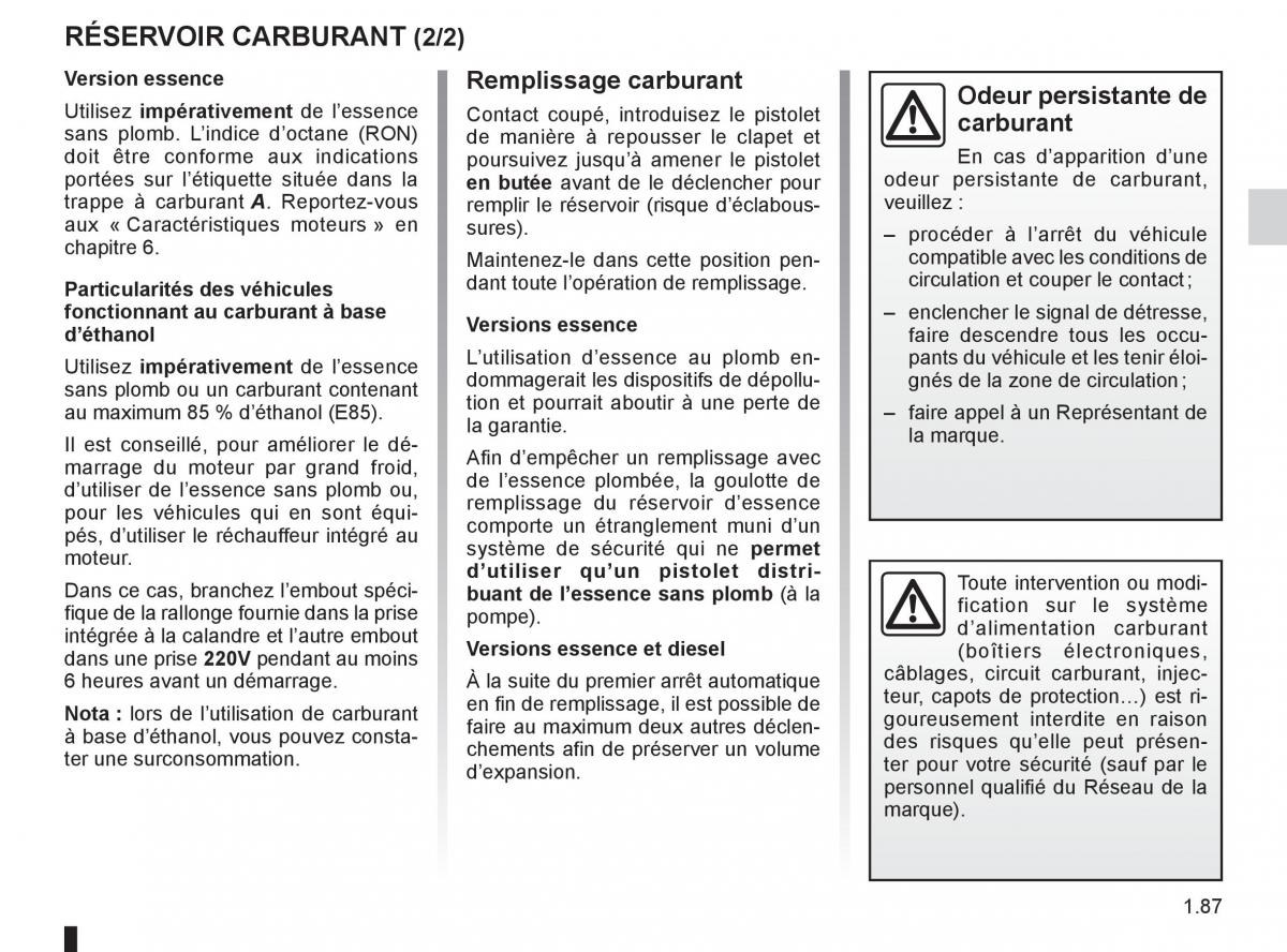 Renault Clio III 3 manuel du proprietaire / page 93