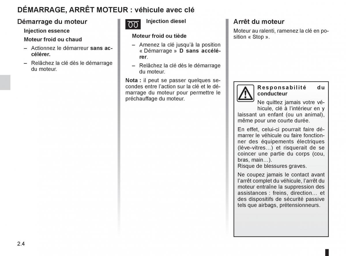 Renault Clio III 3 manuel du proprietaire / page 98