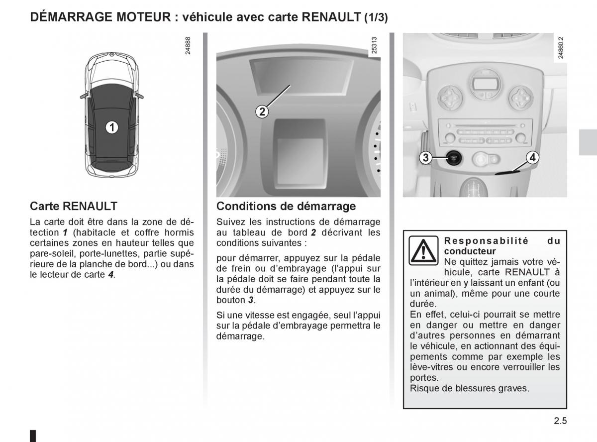 Renault Clio III 3 manuel du proprietaire / page 99